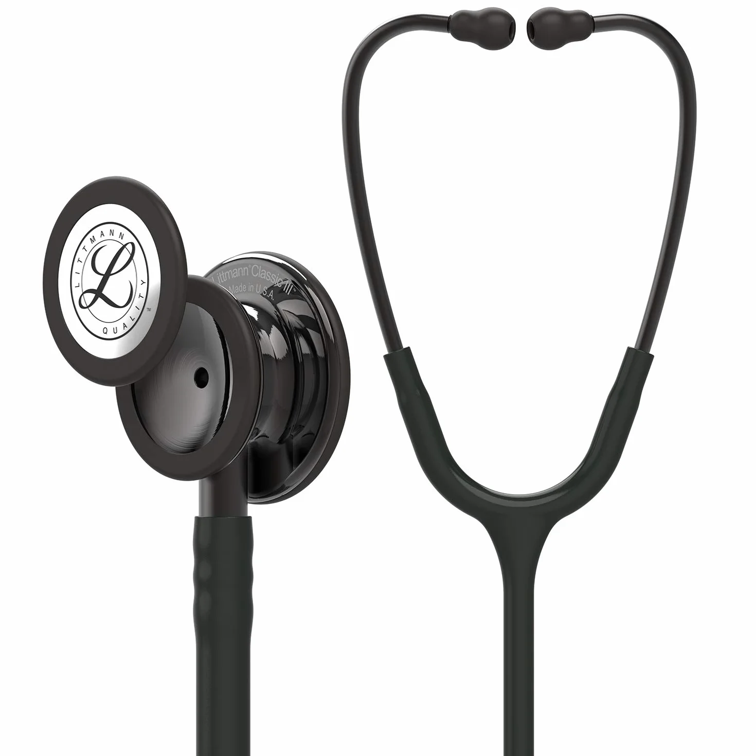 3M Littmann Classic III Stetoskop, SMOKE FINISH, ciemnoszary, czarny przewód