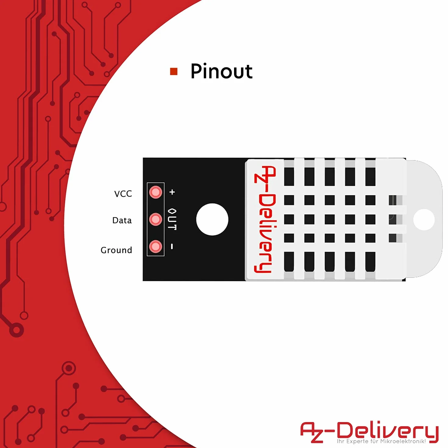 AZDelivery 3 x DHT22 AM2302 czujnik temperatury i czujnik wilgotności z płytką i kablem kompatybilnym z Arduino i Raspberry Pi wraz z e-book!