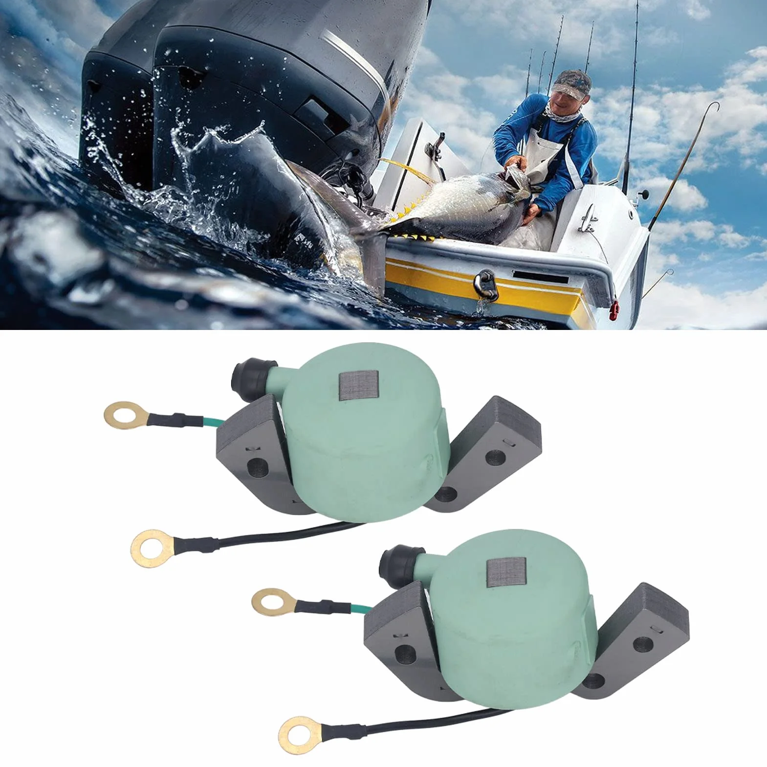 2 Szt. Cewka Zapłonowa do Silnika Zaburtowego OMC Evinrude 582995 584477 580416 Moduł Cewki Zapłonowej do Evinrude 1951-1972