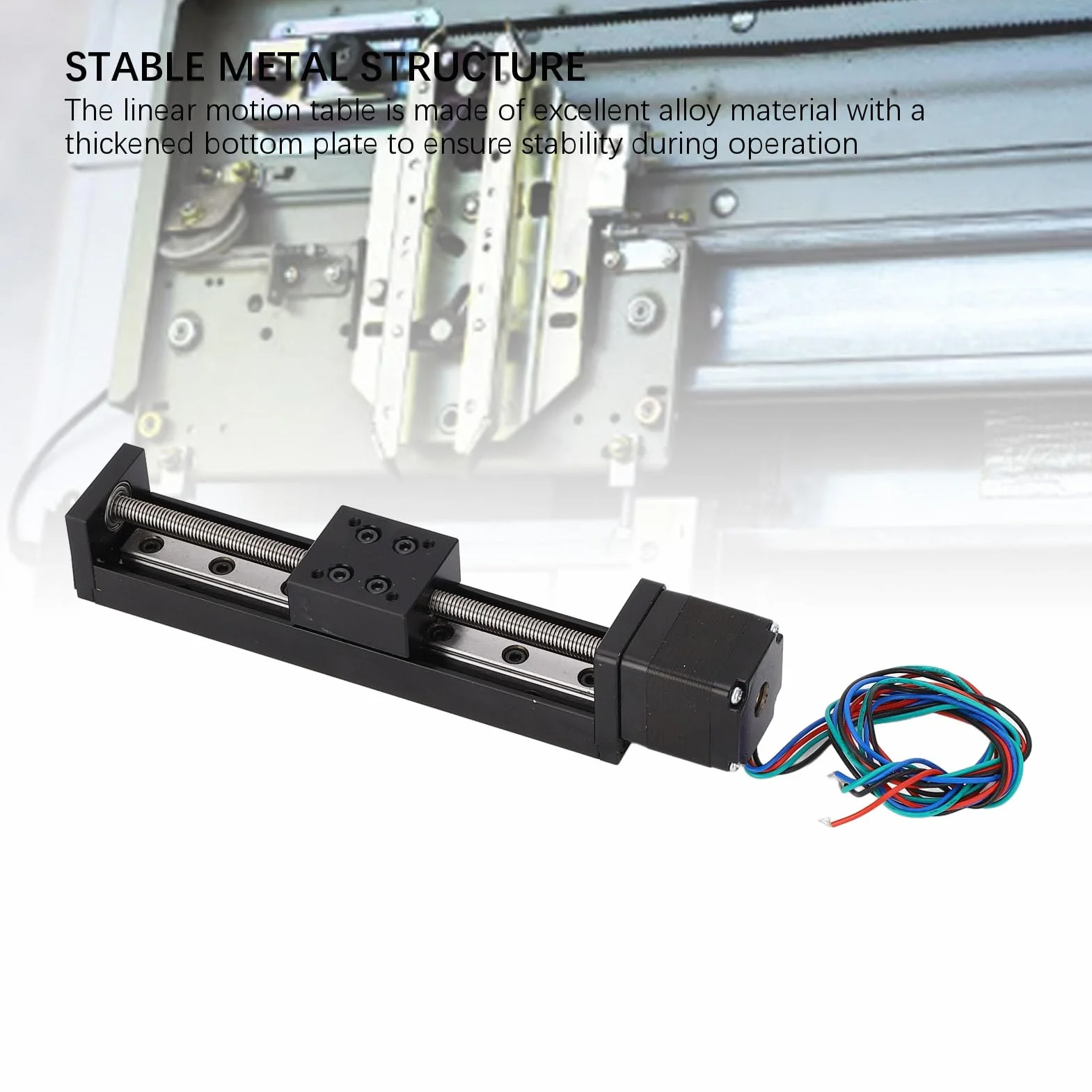 Asixxsix Mini Liniowy Siłownik Prowadnicy Szynowej, długość Przesuwu 100 Mm Z Silnikiem Krokowym NEMA 11 dla Majsterkowiczów CNC Routera Frezarka oś X Y Z