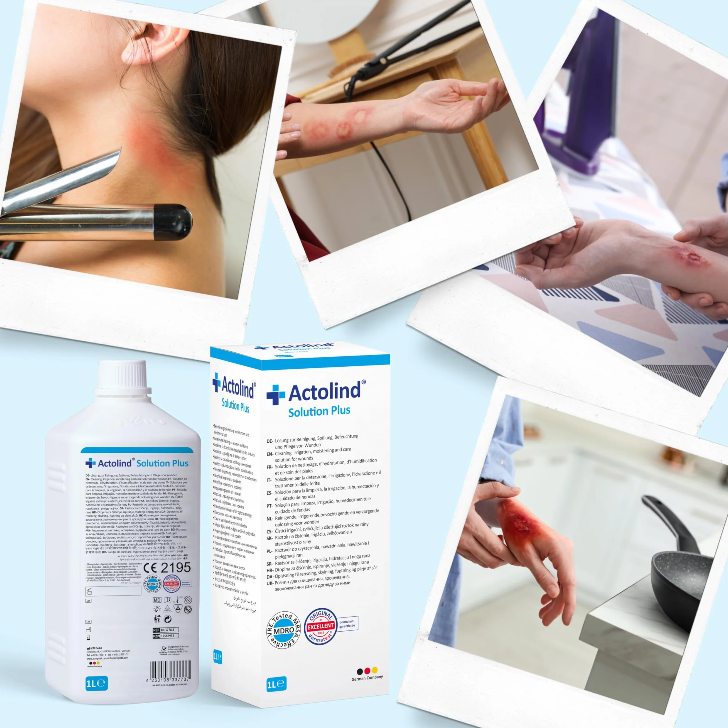 Actolind Solution Plus 1000 ml antyseptyczny roztwór do płukania ran, CE III, PHMB