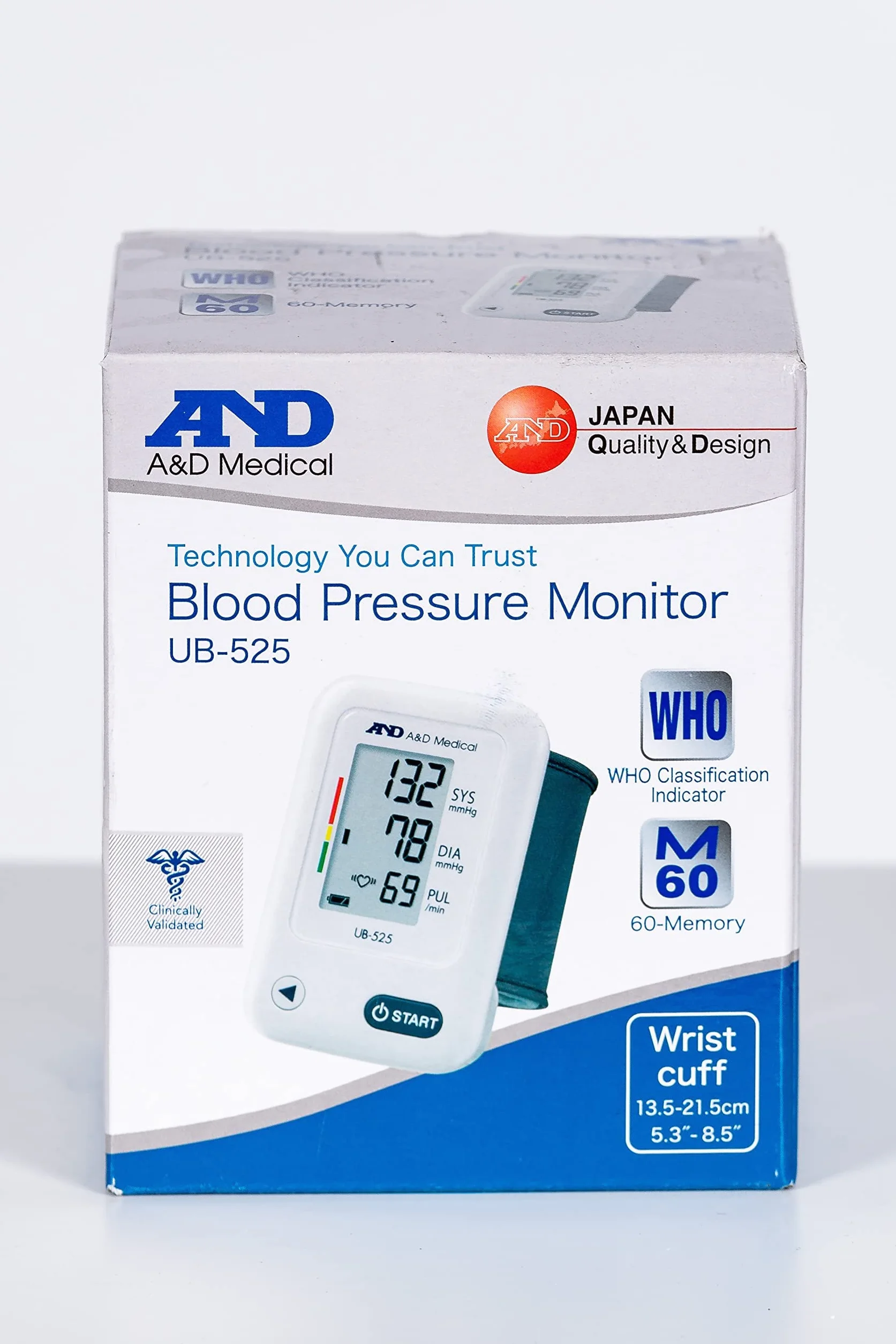 A&D Medical UB-525 Ciśnieniomierz Nadgarstkowy Biały