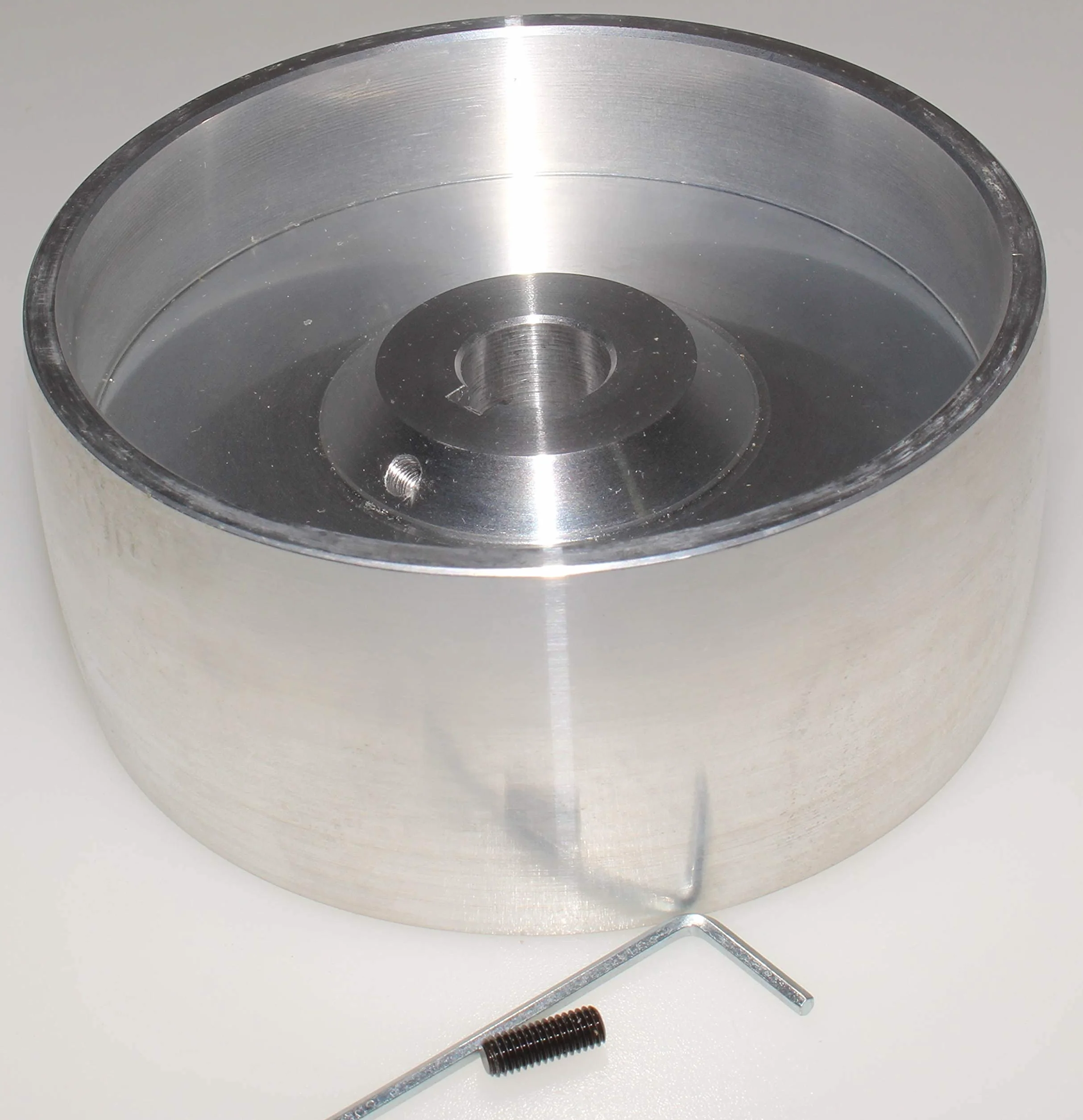(Drive 130-19) Koło napędowe szlifierki pasowej obrabiane CNC koło napędowe do szlifierek noży, średnica 130 mm, szerokość 55 mm, z otworem 19 mm