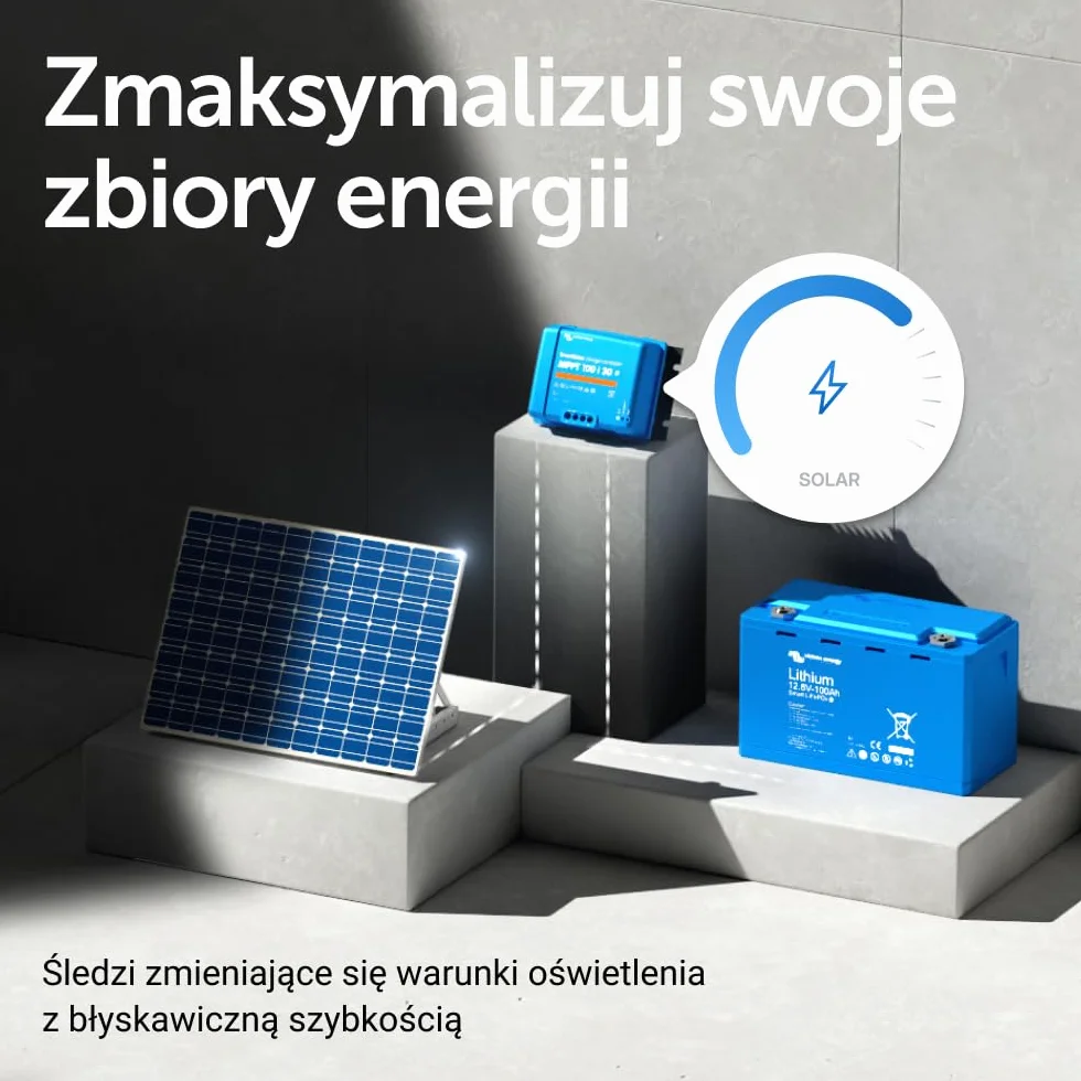 Victron Energy SmartSolar MPPT 100V 30 amp 12/24-Volt Kontroler Ładowania Słonecznego (Bluetooth)