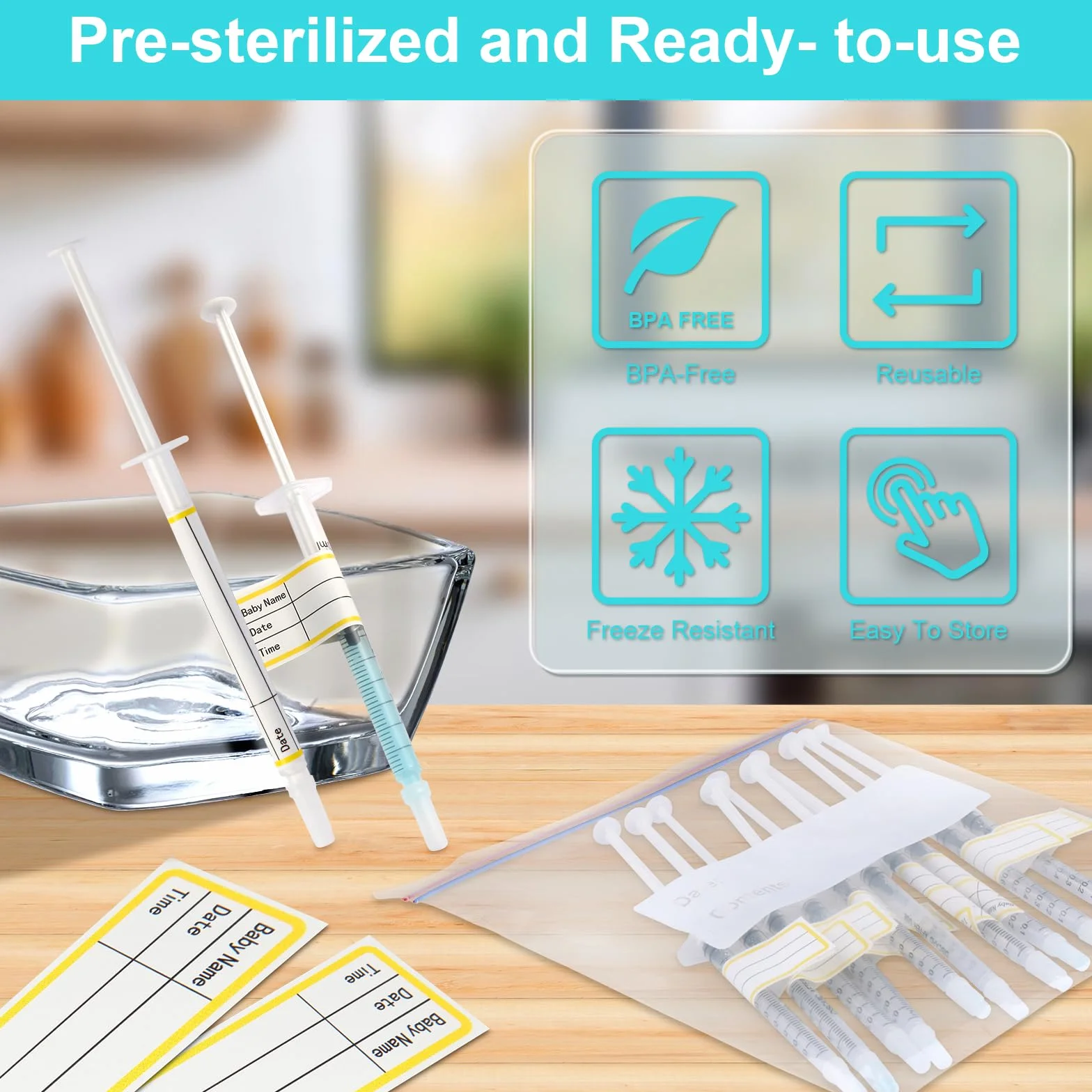Strzykawki z siarą 1 ml z nakrętkami, zestaw kolekcjonerski siary z miarką 30 ml, 5 worków do przechowywania i 50 naklejek, do napełniania, odmierzania płynów, laboratoriów naukowych, podlewania