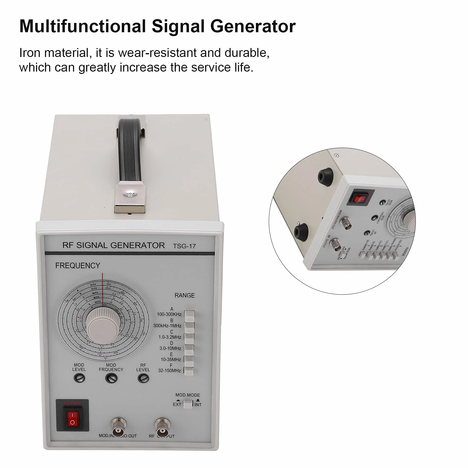 TSG-17 100KHz-150MHz Generator Sygnału Generator Funkcyjny Wysokiej Częstotliwości z Małym Odchyleniem Dokładności EU 10A-18A 250V