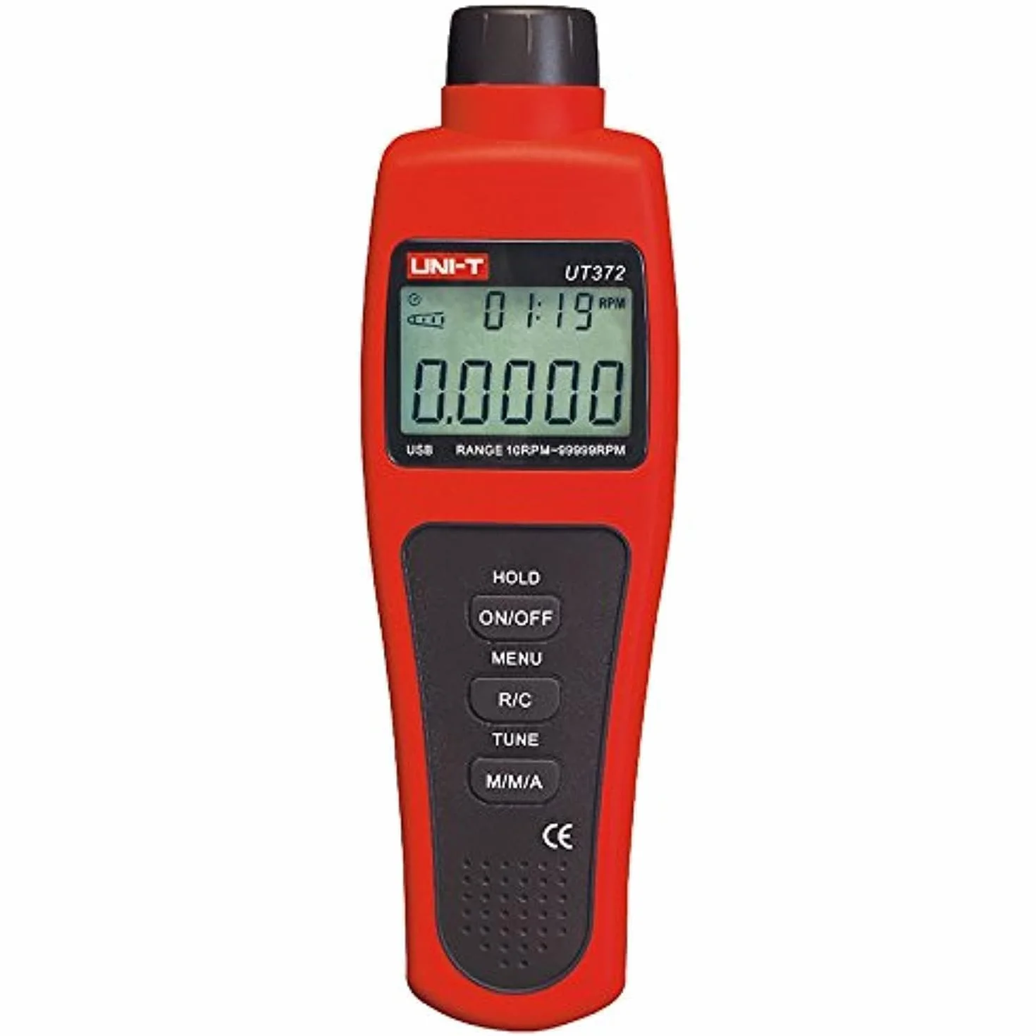 UNI-T Tachometry cyfrowe serii UT370 bezdotykowe docelowe obroty pomiarowe odległość 5-20 cm interfejs USB zatrzymywanie danych automatyczne wyłączanie zasilania (UT372)