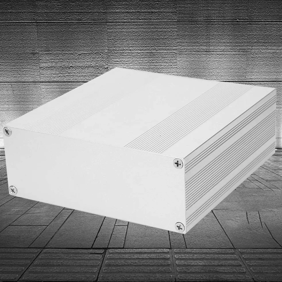 Aluminiowe Pudełko Projektowe Matowy Srebrny Typ Podziału Obudowa Elektroniczna Shell 54x145x150mm Profesjonalne Akcesoria do Użytku