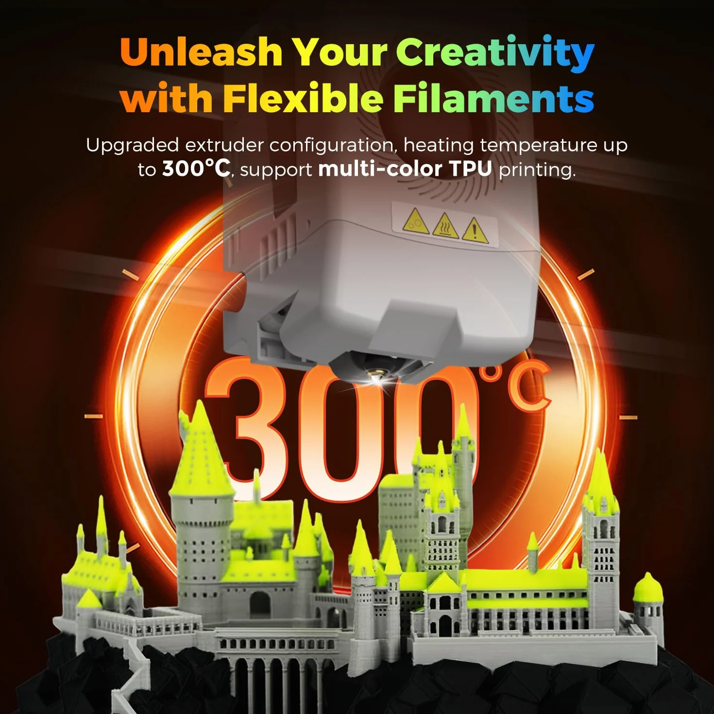 FLASHFORGE AD5X drukarka 3D, wielokolorowa, prędkość 600 mm/s, 1-kliknięcie, druk z kreacjami IFS, w pełni automatyczna kalibracja i kopia zapasowa filamentu, rozmiar druku 220 x 220 x 220 mm