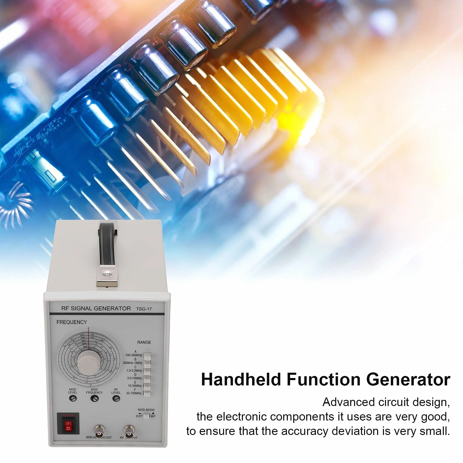 TSG-17 100KHz-150MHz Generator Sygnału Generator Funkcyjny Wysokiej Częstotliwości z Małym Odchyleniem Dokładności EU 10A-18A 250V