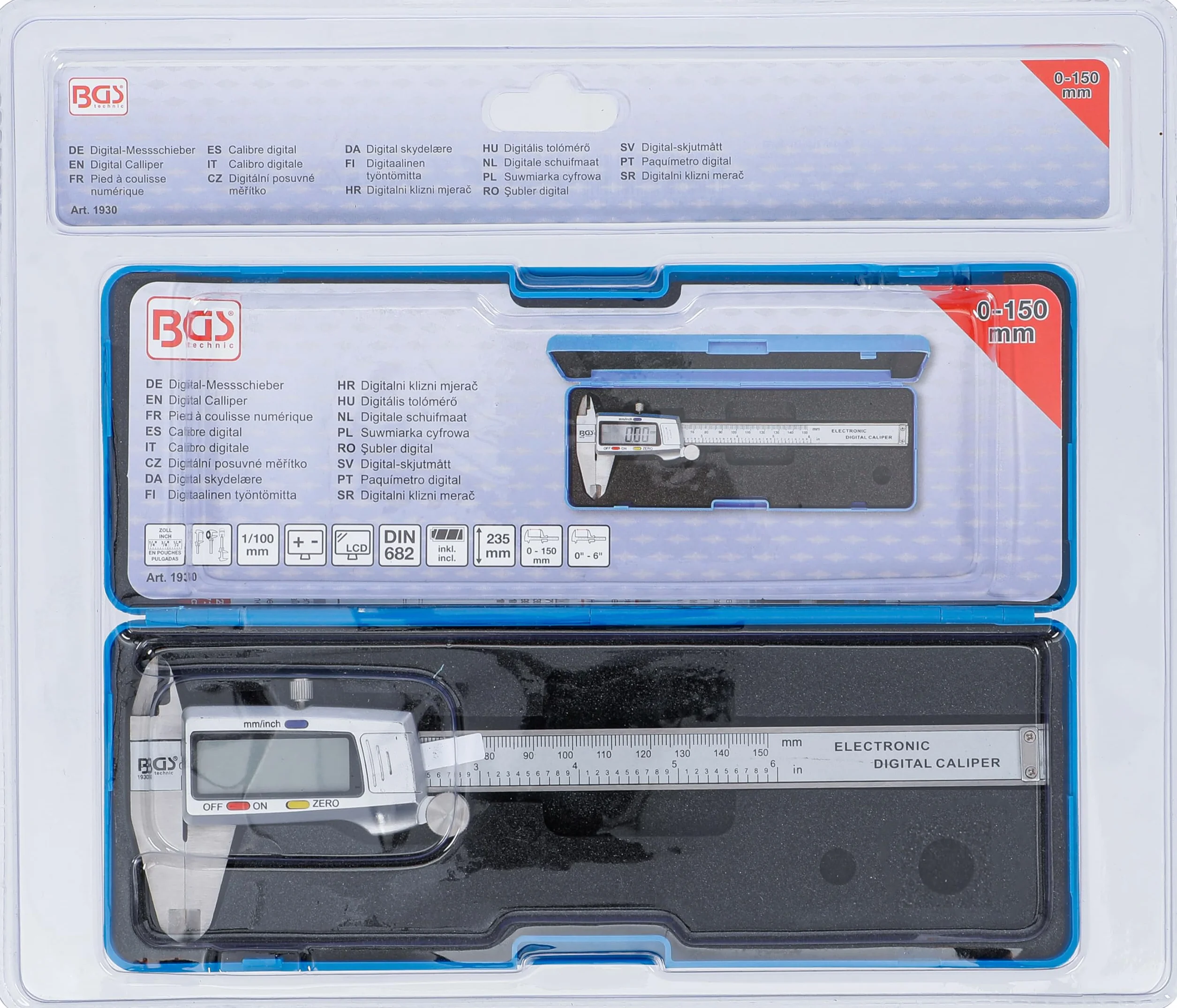 BGS 1930 Suwmiarka cyfrowa 150 mm