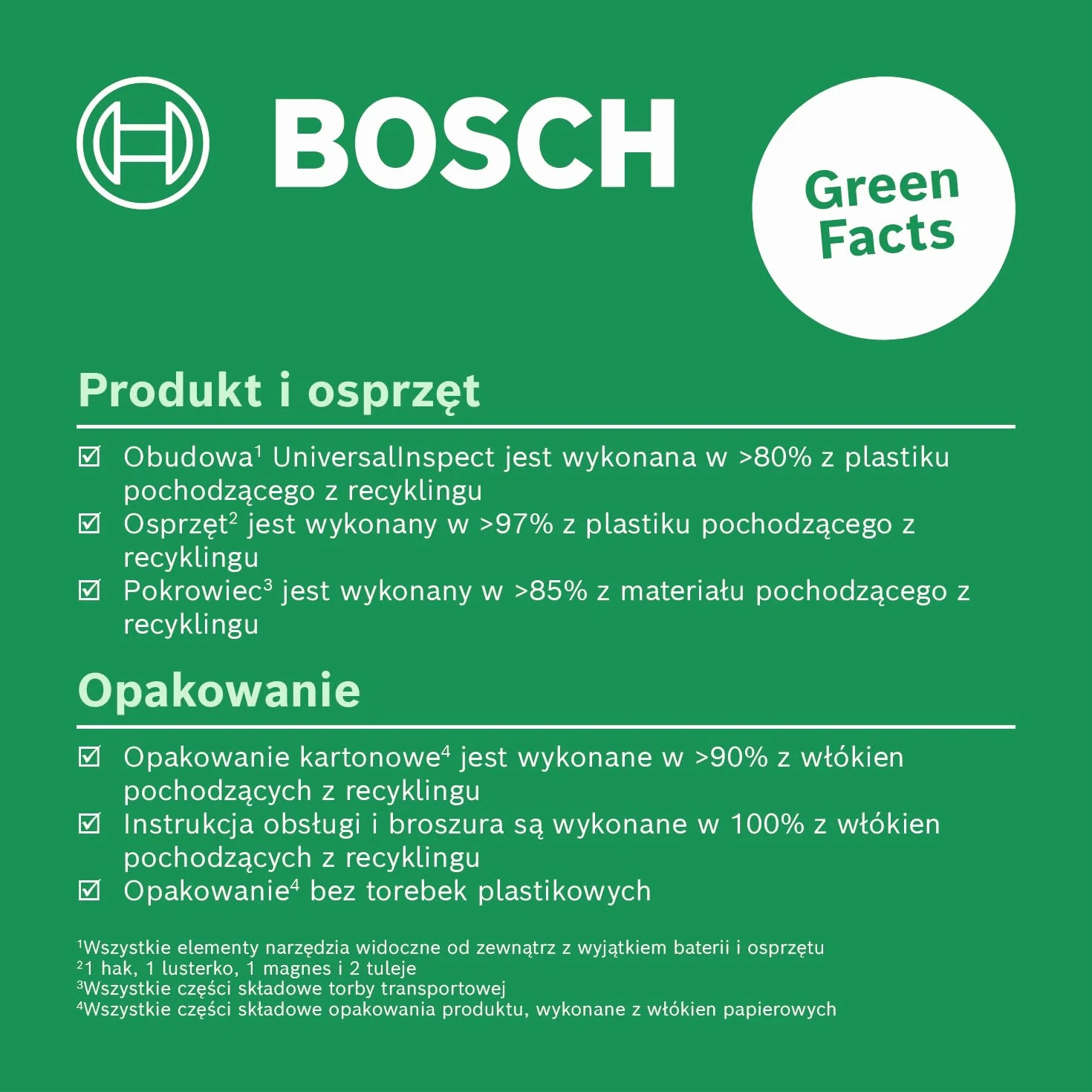 Bosch Kamera Inspekcyjna Universalinspect Ø 8 mm 0.95m Kolorowy Obraz