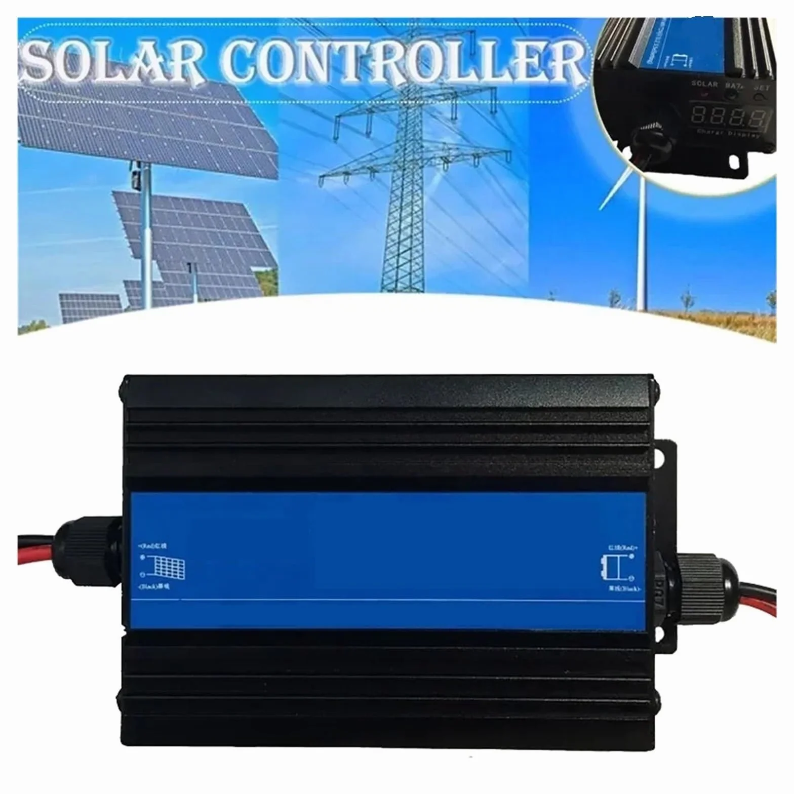 Kontroler ładowania słonecznego, MPPT 300W Solar Boost Charge Controller Elektryczny samochód regulator napięcia ładowania pojazdu