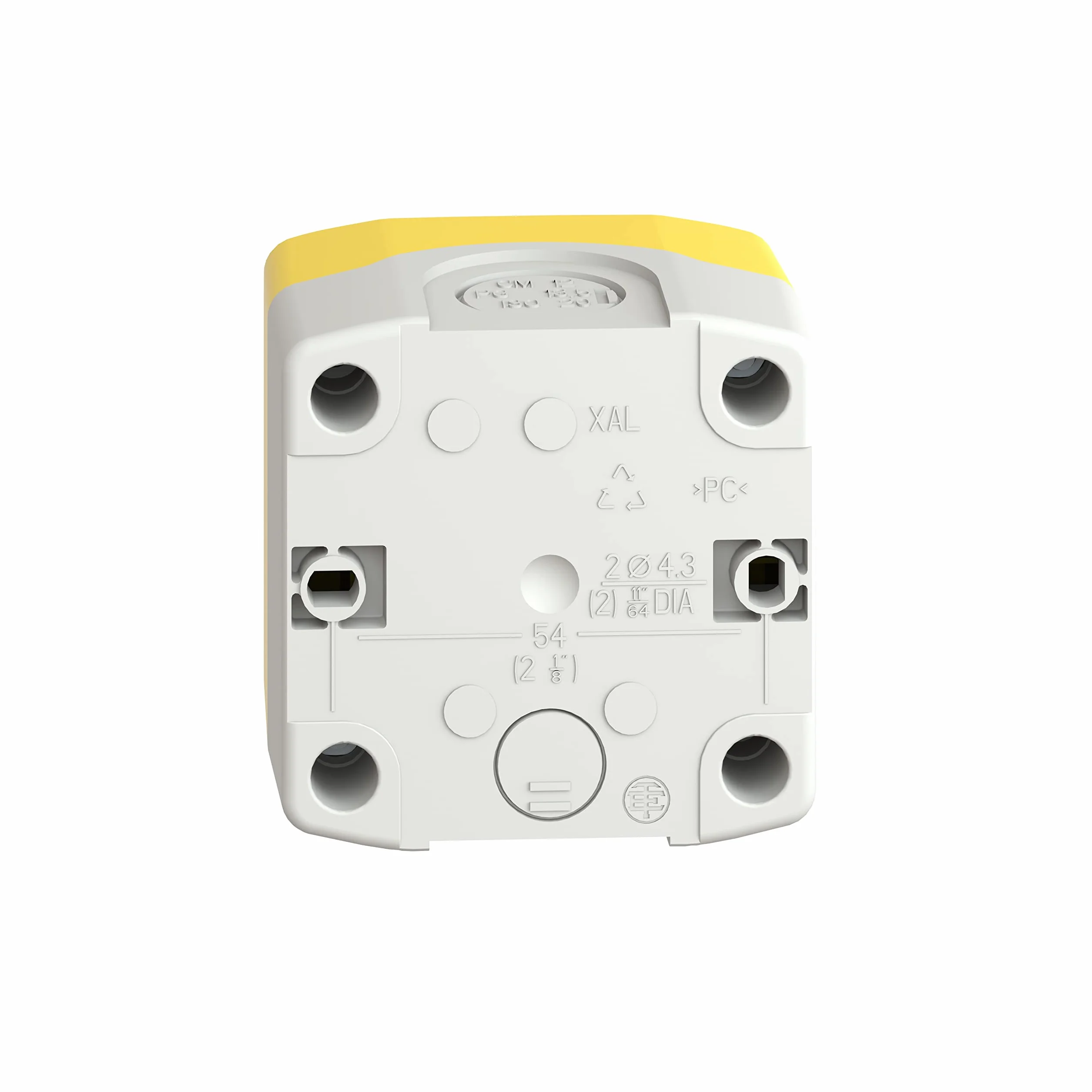 Schneider Electric - Obudowa montażowa XAL-K, funkcja zatrzymywania awaryjnego/wyłączania awaryjnego, 1S+1Ö, XALK178E, czerwono-żółty