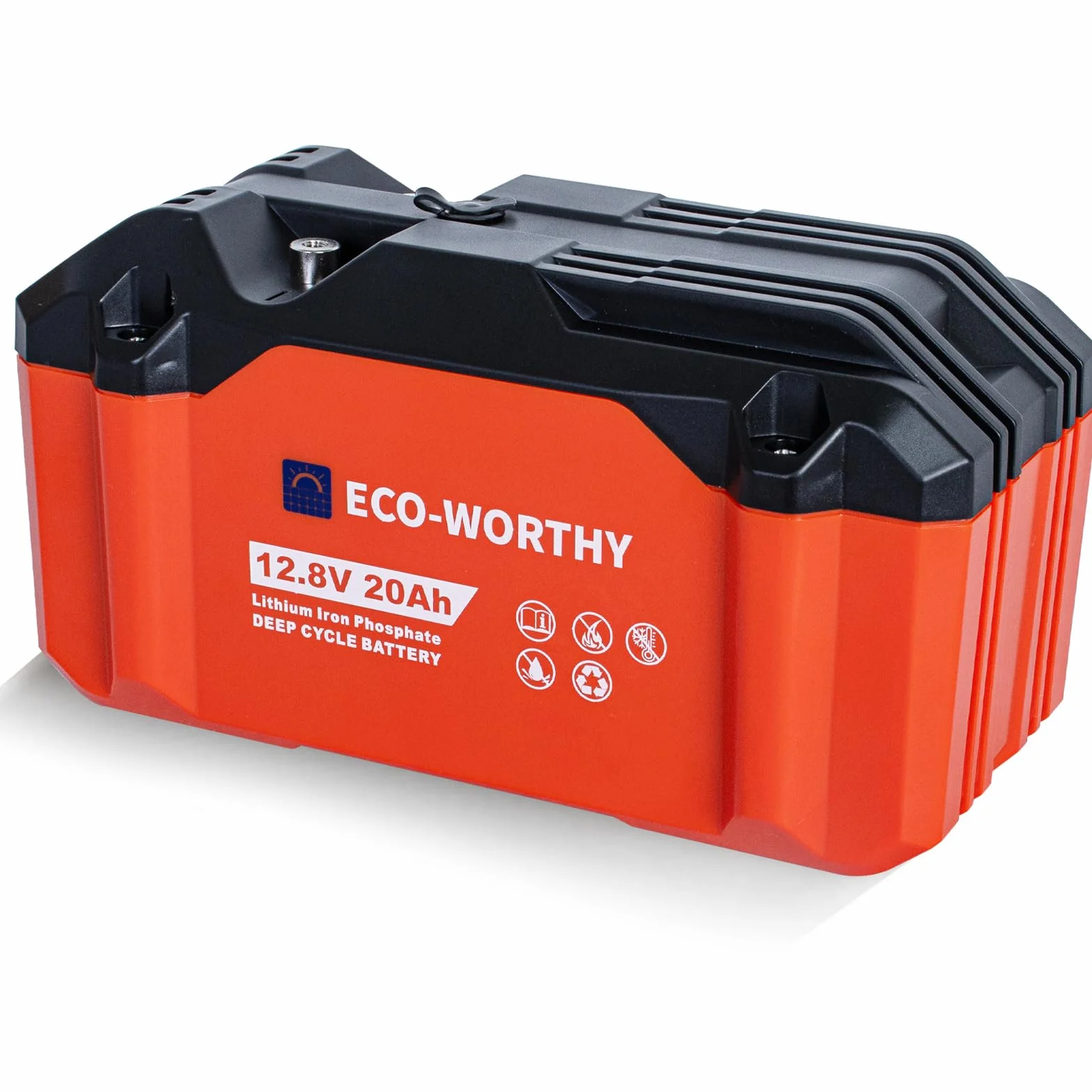 ECO-WORTHY 256 Wh LiFePO4 12 V 20 Ah akumulator litowo-żelazowo-fosforanowy z BMS do 15000 cykli