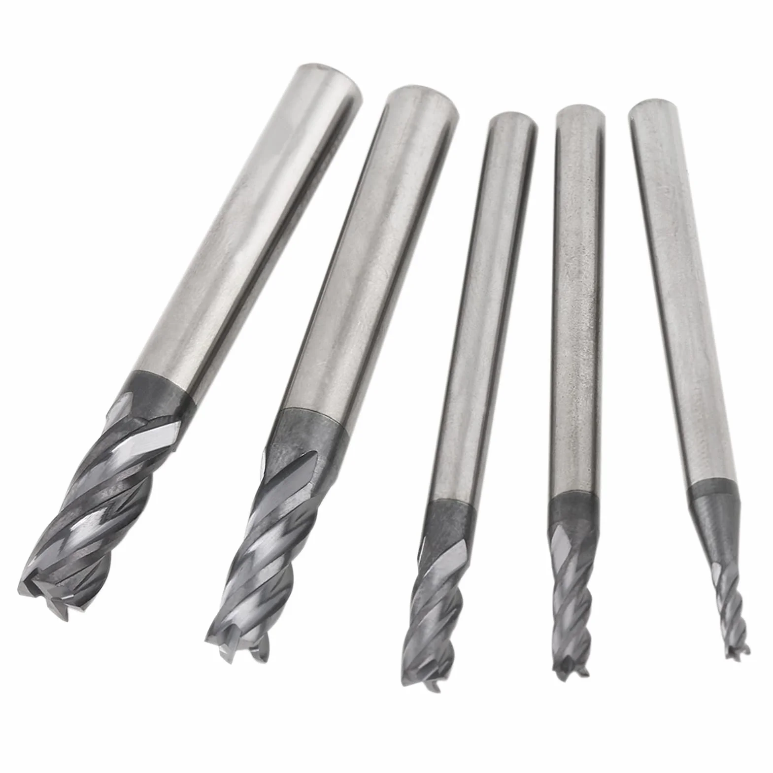 5 sztuk narzędzi do cięcia młynka, 4 frezy Proxxon, frezy z twardego metalu 1, frez trzpieniowy czworokątny, frez trzpieniowy, flet, frez z węglika wolframu