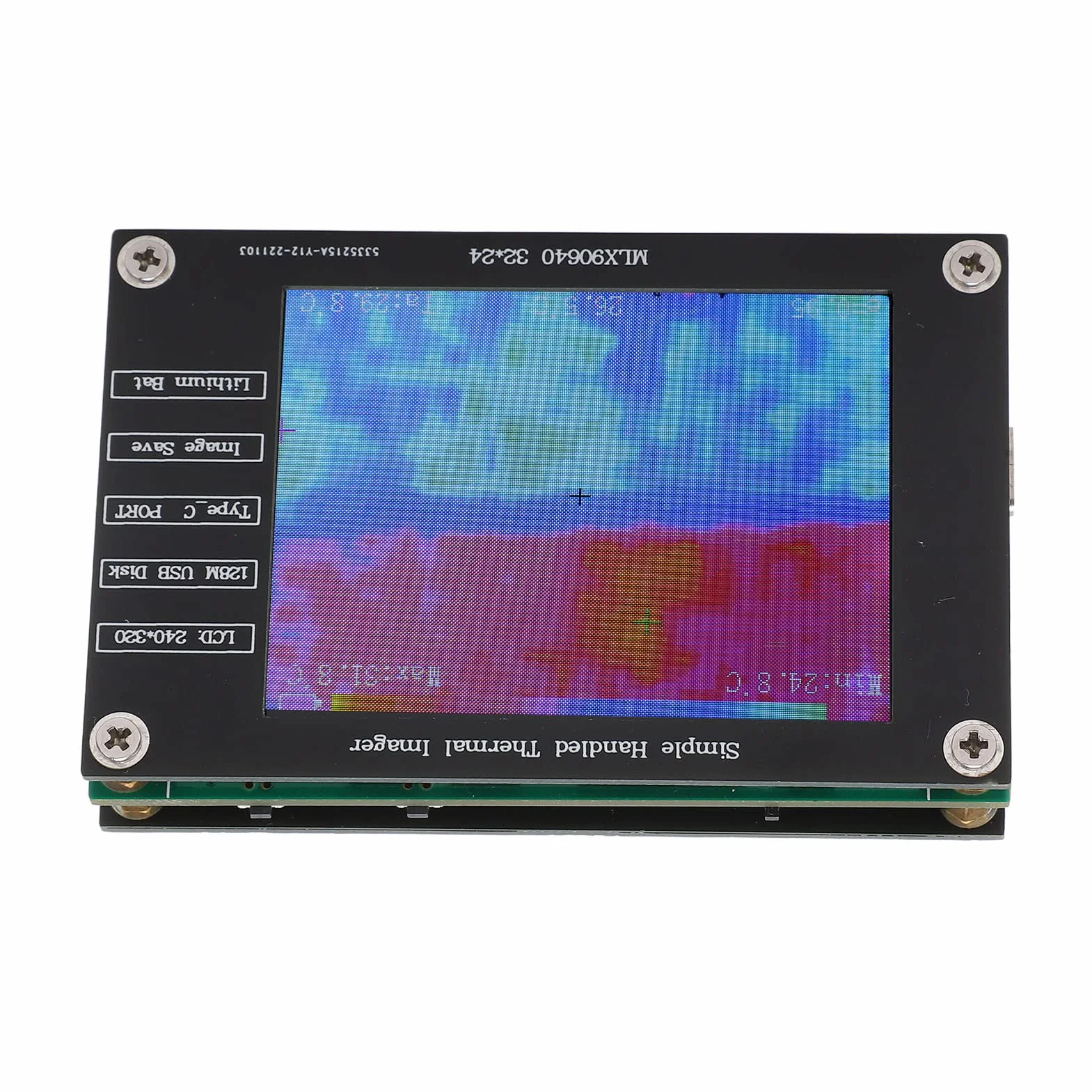 Kamera Termowizyjna, Zakres -40-300℃ Cyfrowa Kamera na podczerwień Przenośna Kamera Termowizyjna z 2,8-calowym Ekranem LCD Ładowanie do Bezkontaktowego Pomiaru Temperatury