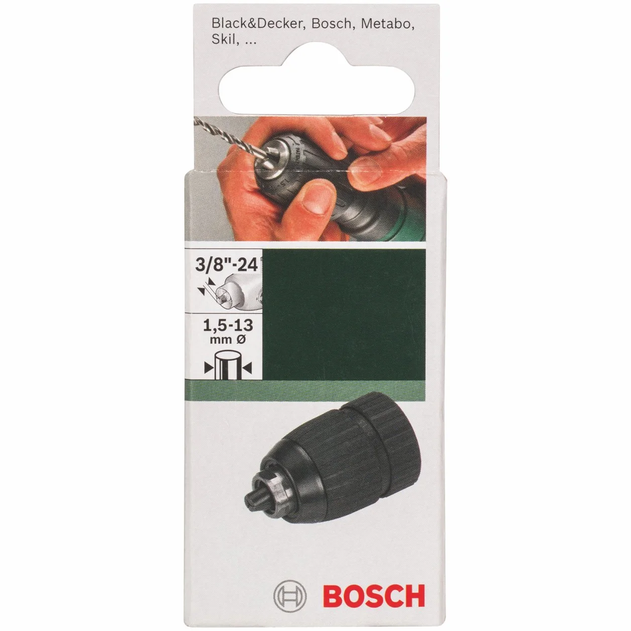 Bosch Uchwyt Bezkluczykowy 1,5-13 mm 3/8 cala 24-gwintowy