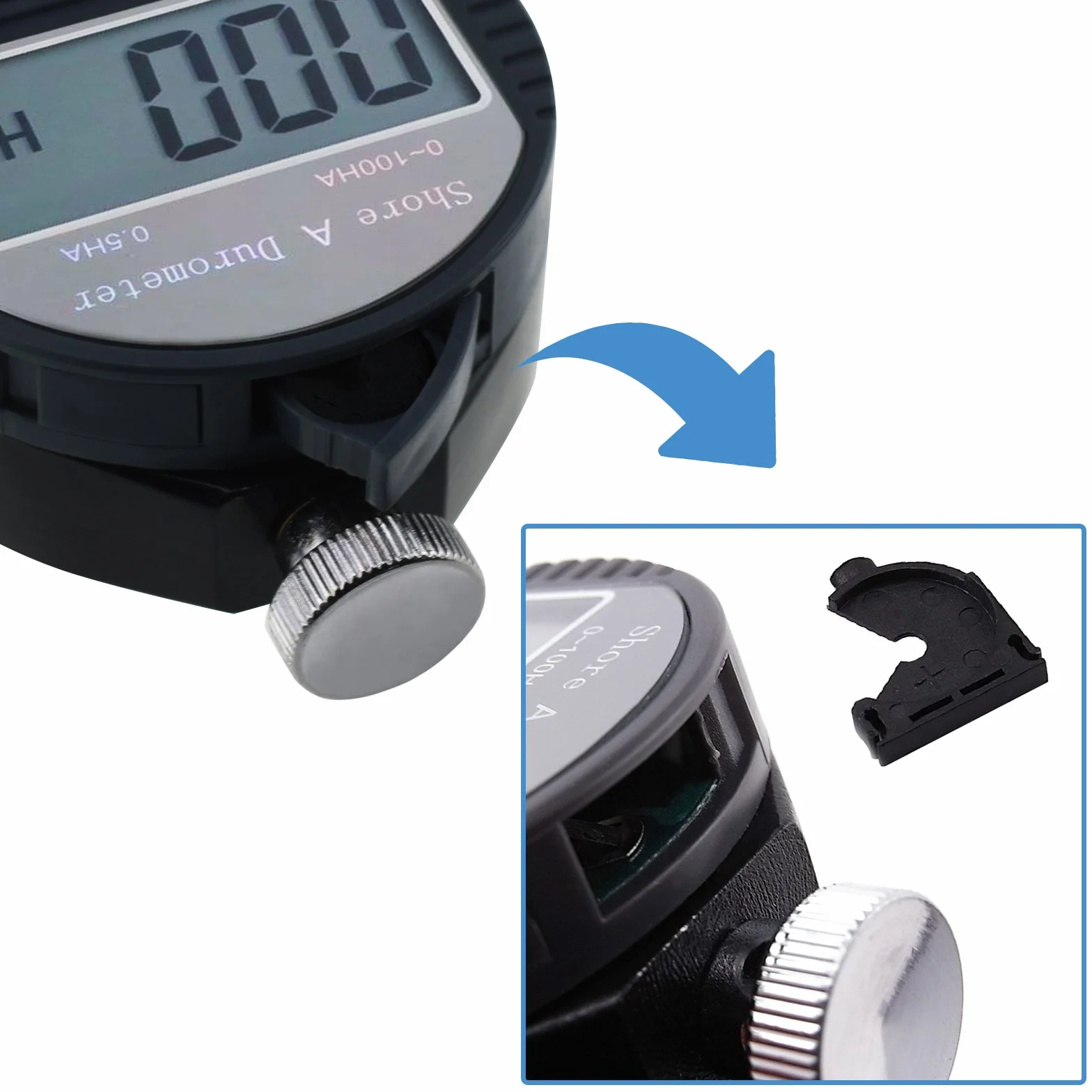TEKCOPLUS Cyfrowy Miernik Twardości Shore A Gumowy Durometr Tester 0~100HA