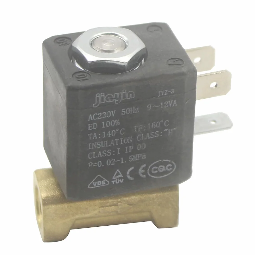 Jiayin JYZ-3 Elektromagnetyczny Zawór Wodny - Normalnie Zamknięty AC 230V 2-Drożny Wysokociśnieniowy G1/20.3 cm Żelazny Parowy