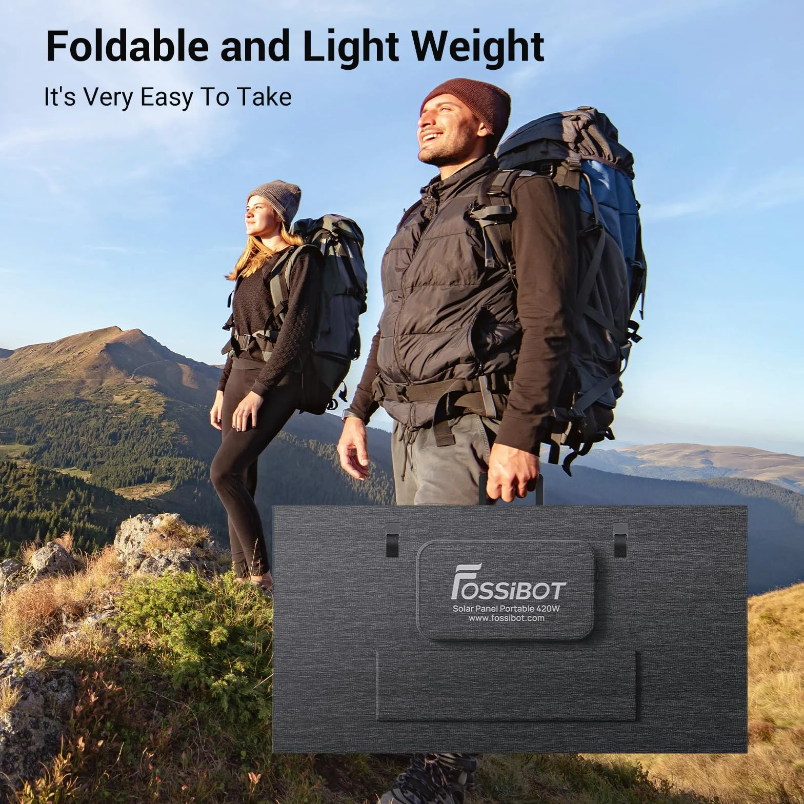 FOSSiBOT Panel Solarny SP420 420W MC4 do Stacji Zasilania F2400 F3600
