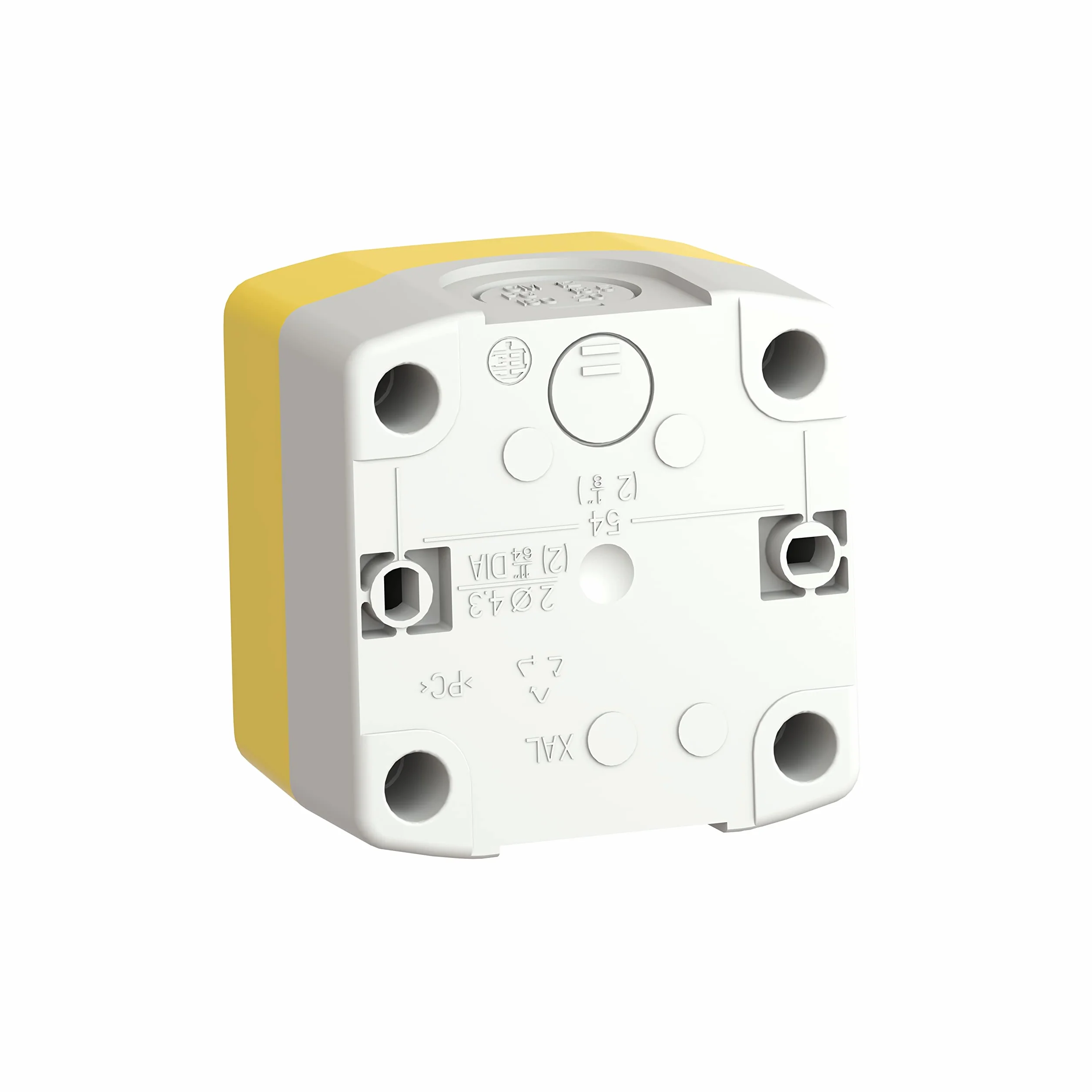 Schneider Electric - Obudowa montażowa XAL-K, funkcja zatrzymywania awaryjnego/wyłączania awaryjnego, 1S+1Ö, XALK178E, czerwono-żółty