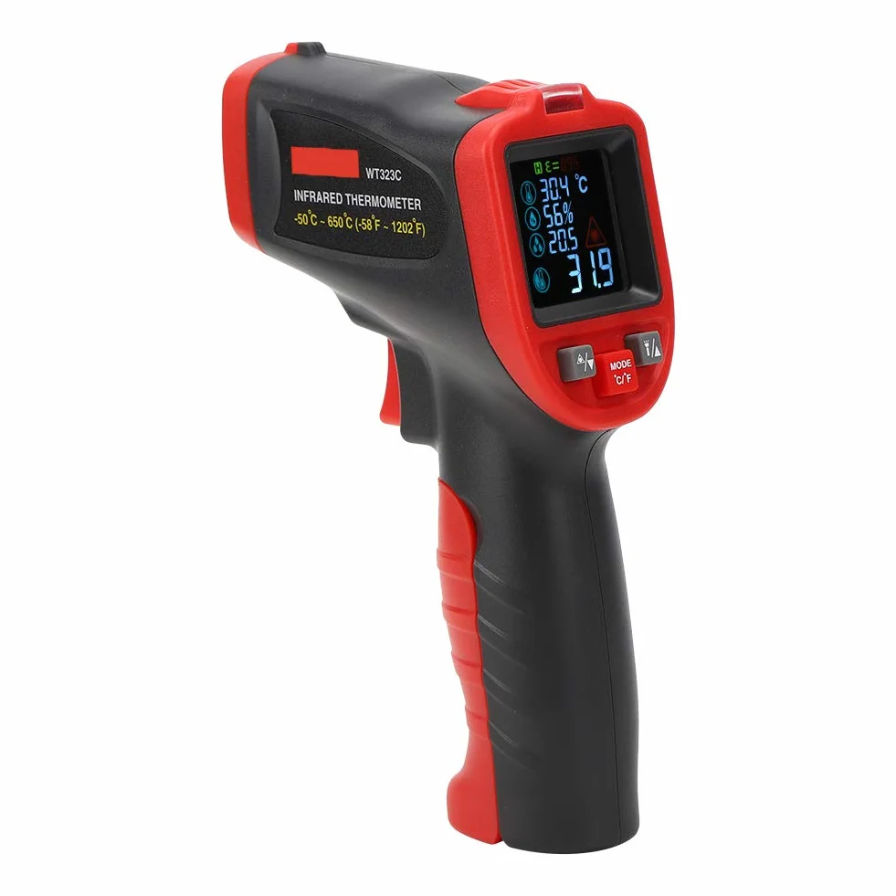 WT323C Termometr na podczerwień Pistolet Ręczny Cyfrowy Pomiar Temperatury