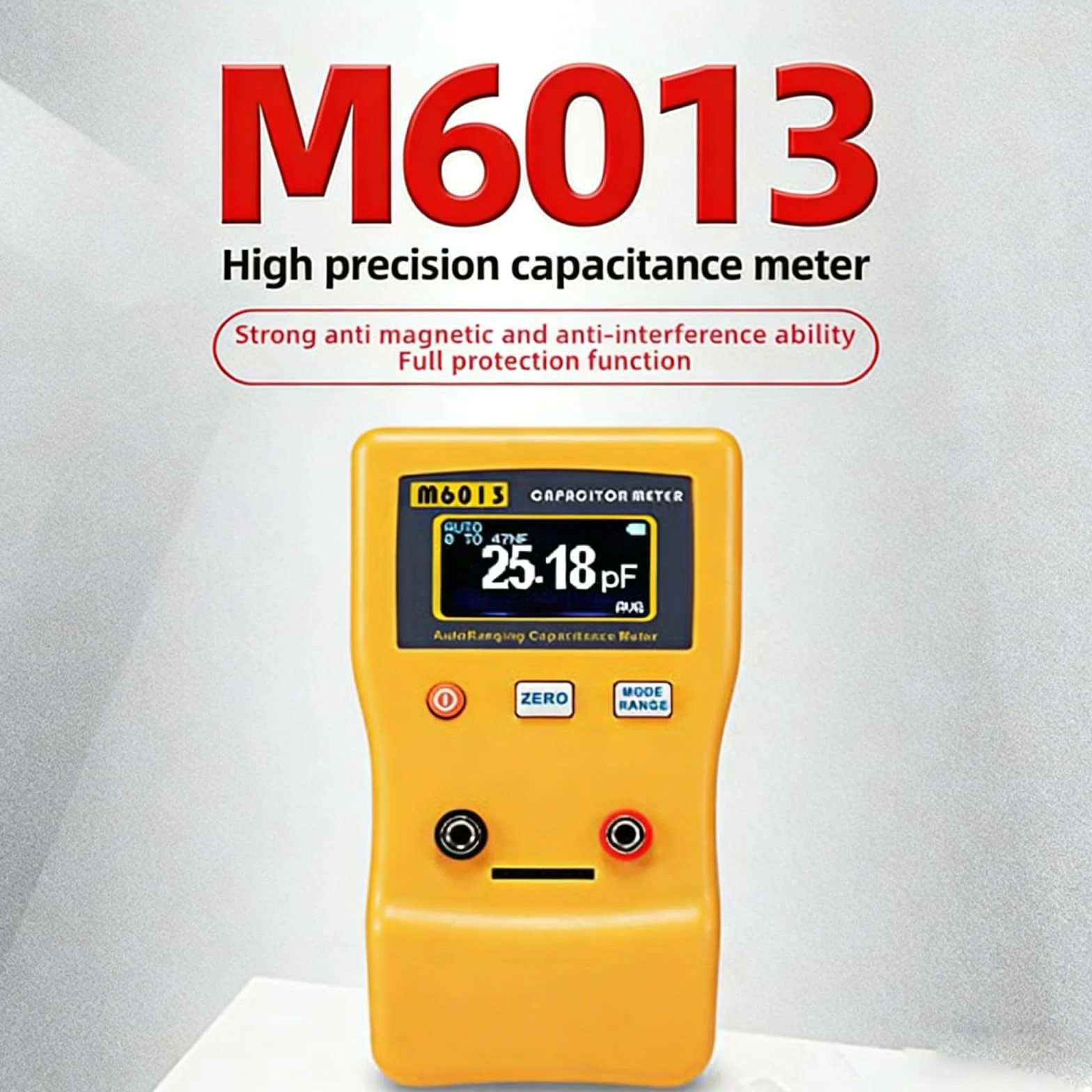 Miernik pojemno?ci M6013 - automatyczny miernik pojemno?ci 5-cyfrowy odczyty automatyczny zakres 0,01pf do 470mf tester kondensatora 2 tryby