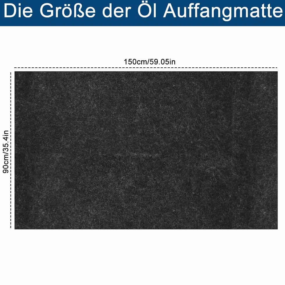 Mata do zbierania oleju klasy premium, 90 x 150, mata olejowa do warsztatu, mata na stół warsztatowy do krojenia, podkładka pod stół warsztatowy, mata motocyklowa do garażu chłonąca wodę i