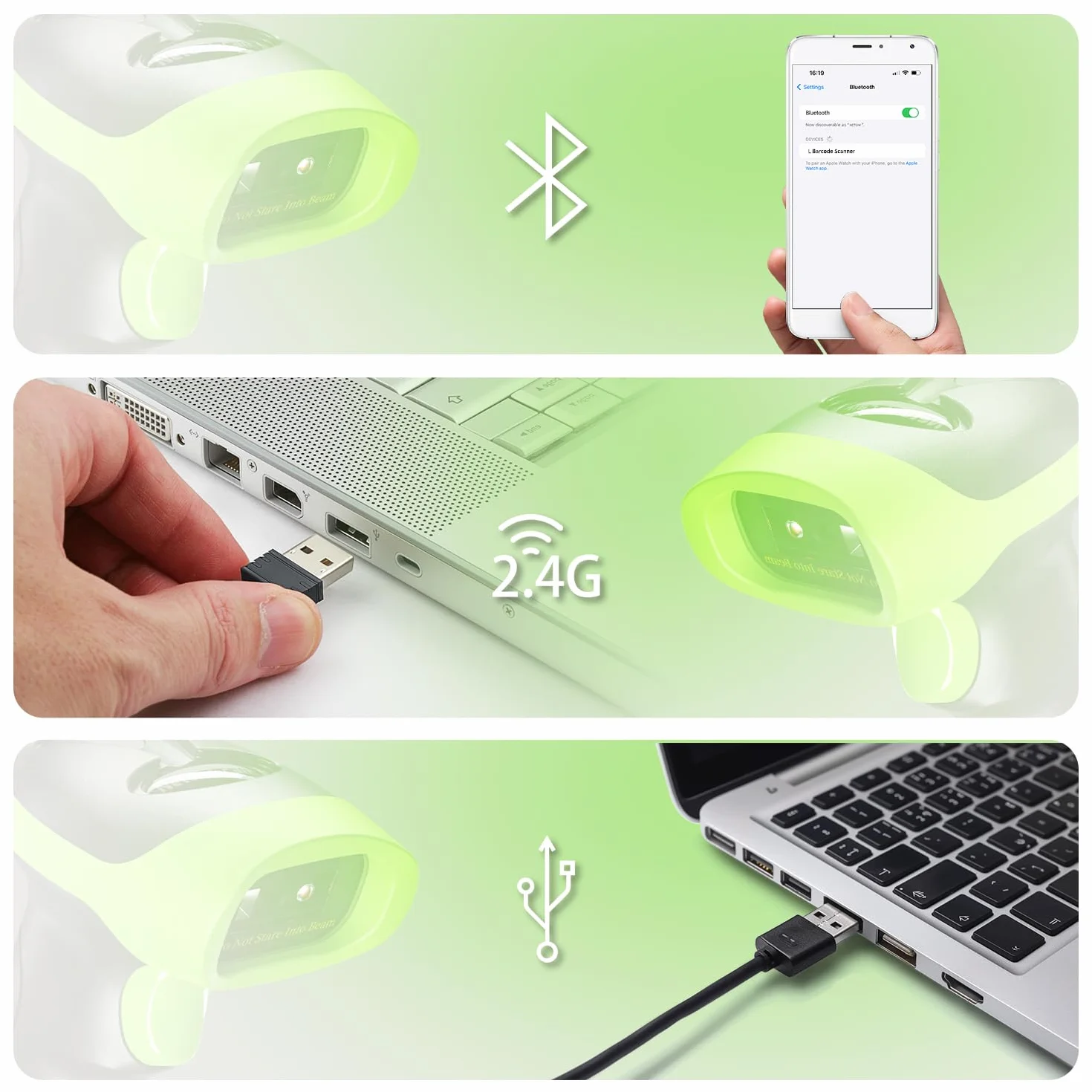 NetumScan USB bezprzewodowy skaner kodów kreskowych Bluetooth 1D 2D QR ręczny czytnik kodów kreskowych kompatybilny z komputerem do systemu POS, supermarketu, magazynu, sklepu detalicznego NSL8BL Pro