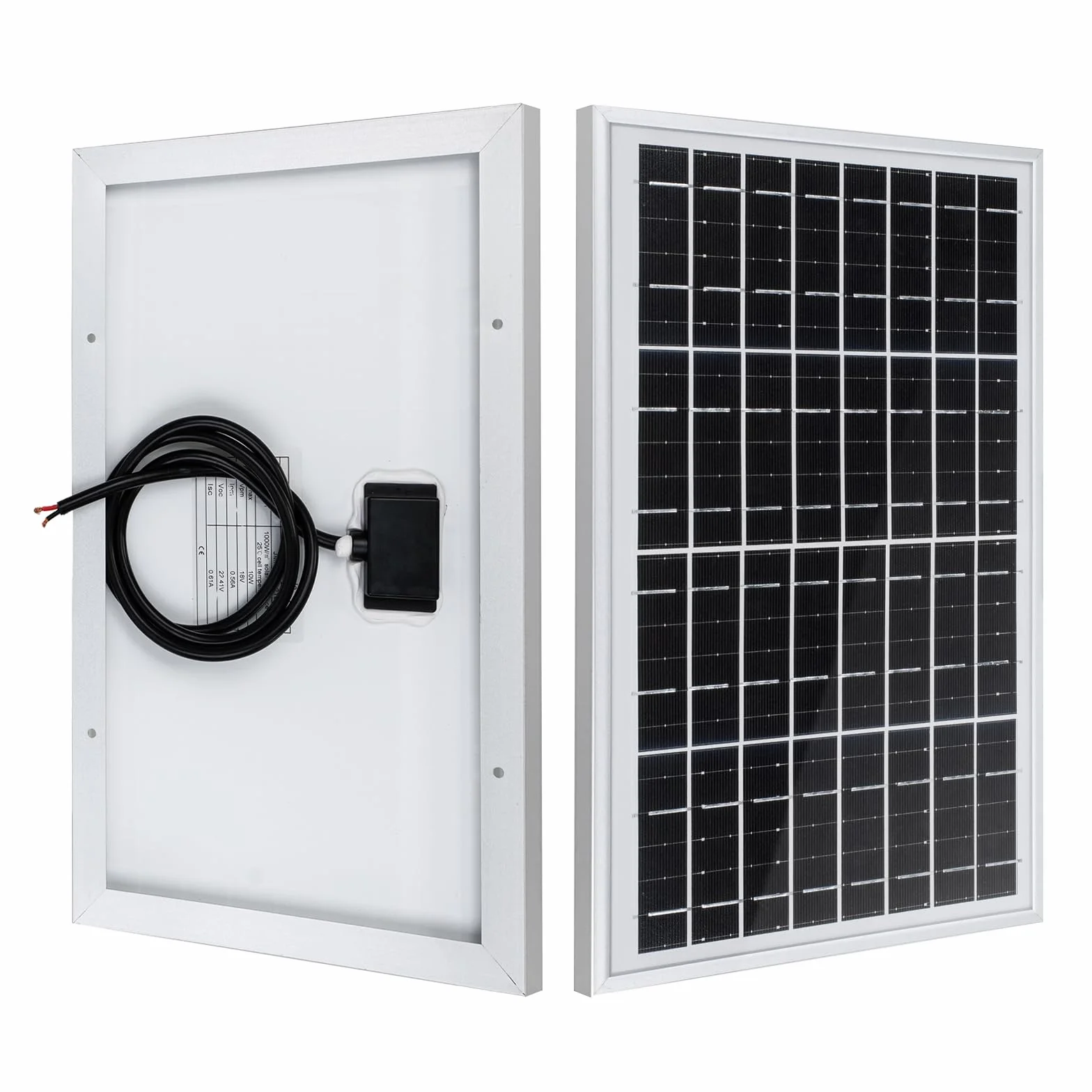 ECO-WORTHY Panel słoneczny 10 W, 12 V, Mono PV, moduł solarny do ładowania baterii 12 V, nadaje się do domku, dachu, ogrodu i przyczepy kempingowej, na kemping