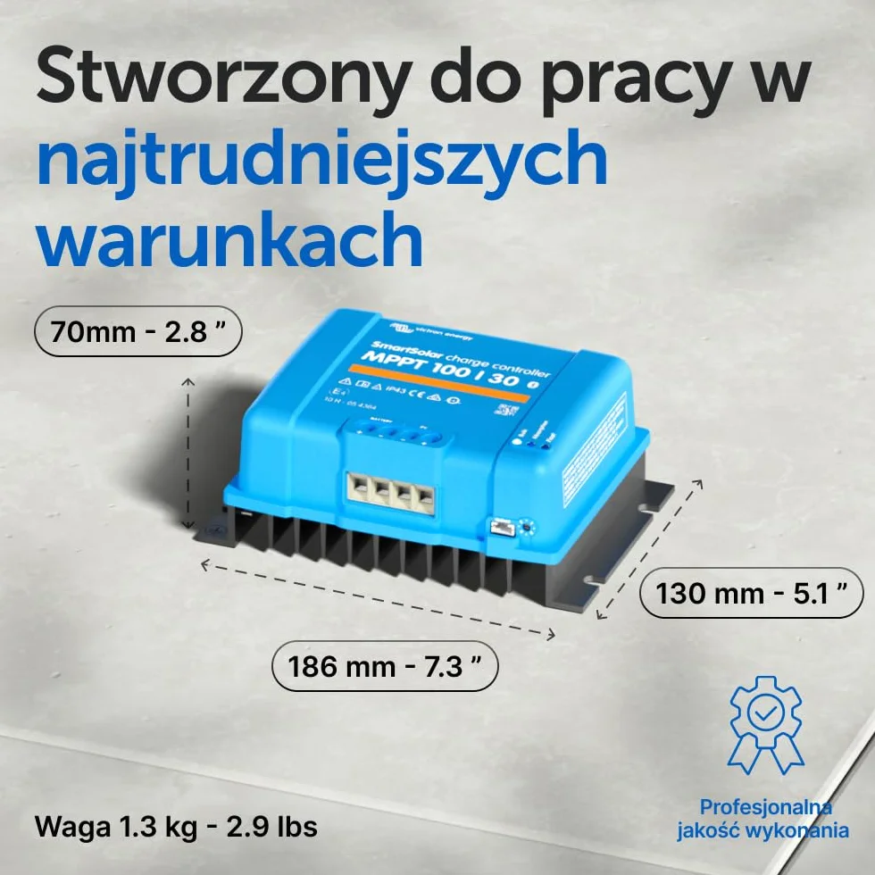 Victron Energy SmartSolar MPPT 100V 30 amp 12/24-Volt Kontroler Ładowania Słonecznego (Bluetooth)