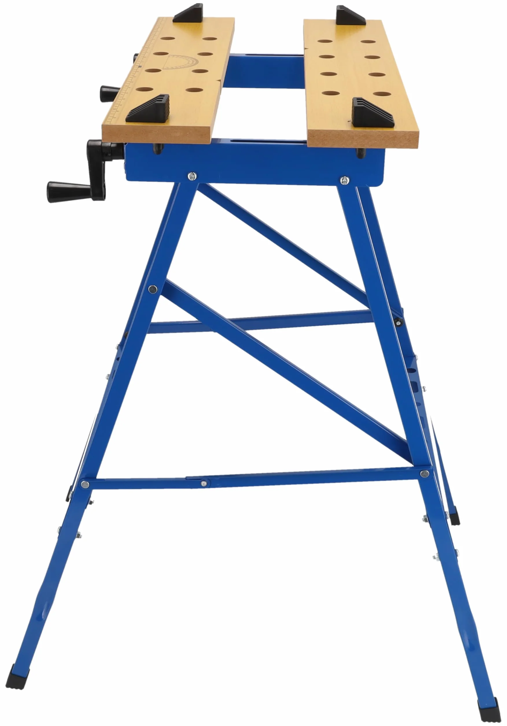 Dedra N111 – składany stół warsztatowy 100 kg, stal + płyta MDF 18 mm, regulacja szerokości blatu, zaciski w zestawie, wysokość 76 cm, długość 56 cm