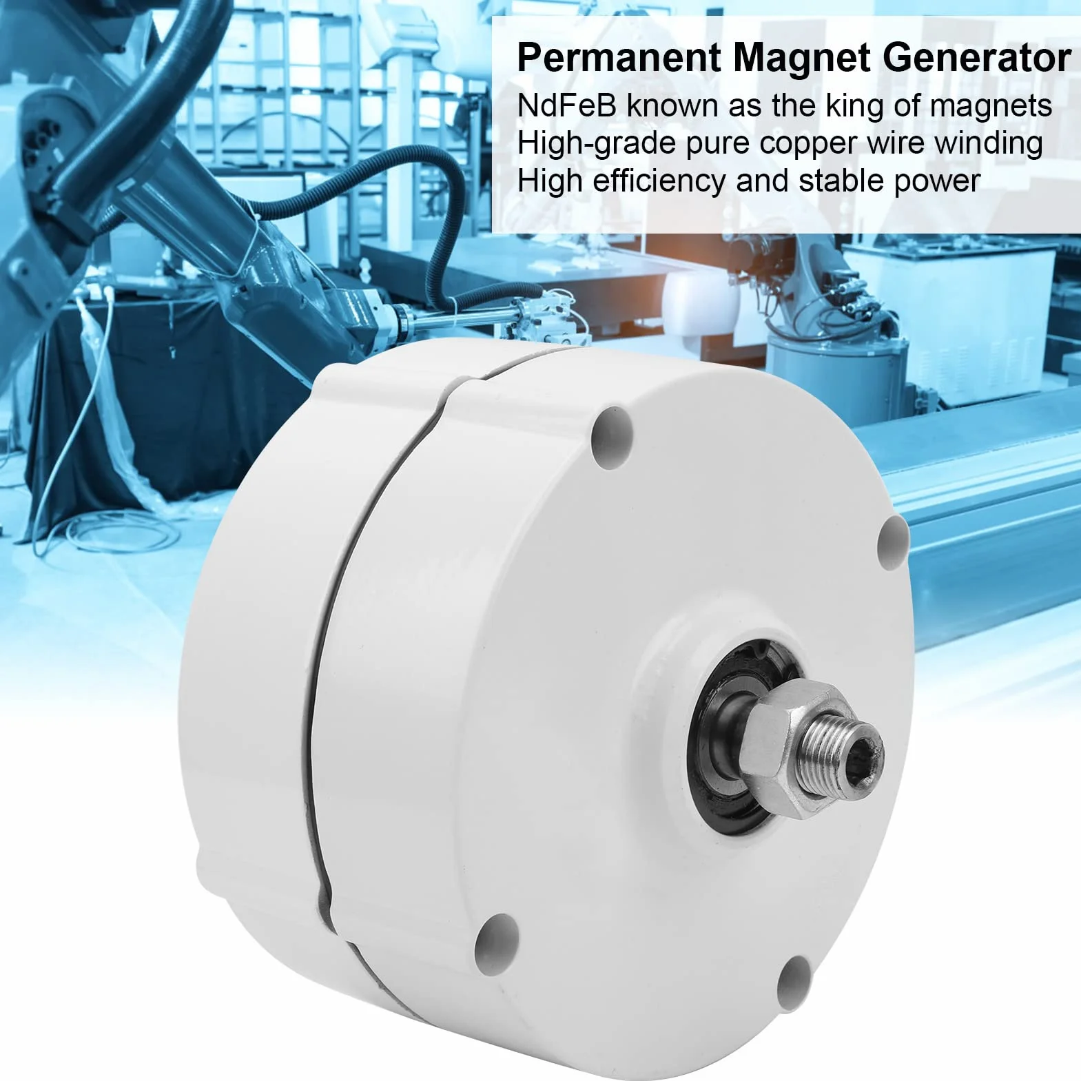 Generator Avan-400 W, 3-fazowy alternator z magnesami stałymi, materiały przemysłowe