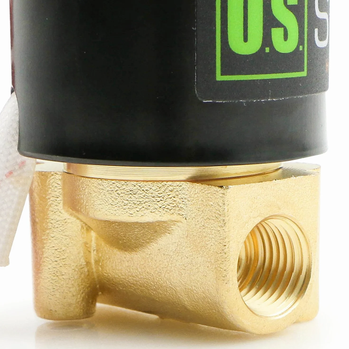 U.S. Solid 12V DC 1/4" G Elektryczny Zawór Elektrozawór Mosiądz Normalnie zamknięty NC Solenoid napęd bezpośredni Air Water Oil