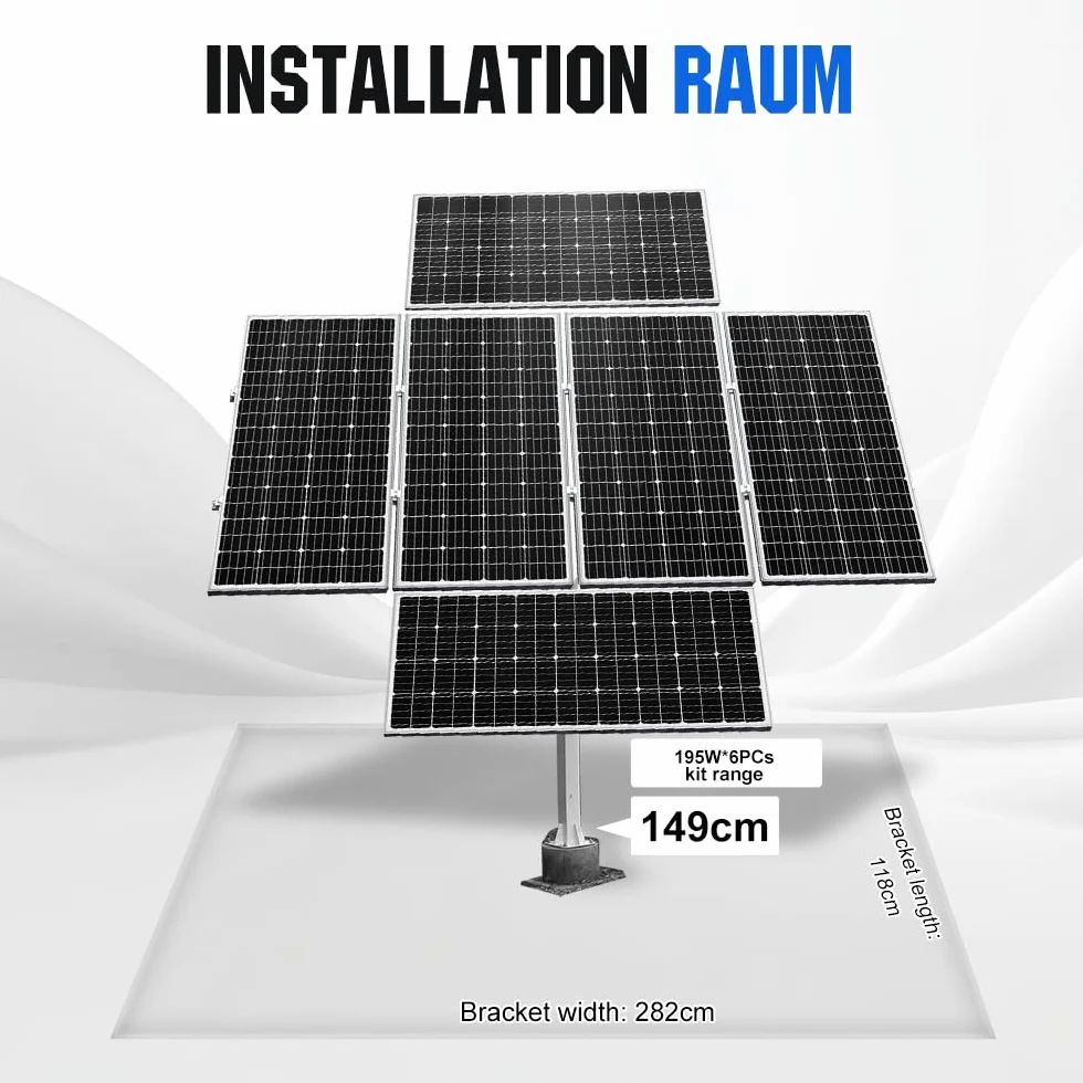 ECO-WORTHY Dwuosiowy system śledzenia paneli słonecznych z kontrolerem trackera, kompletny zestaw solarny