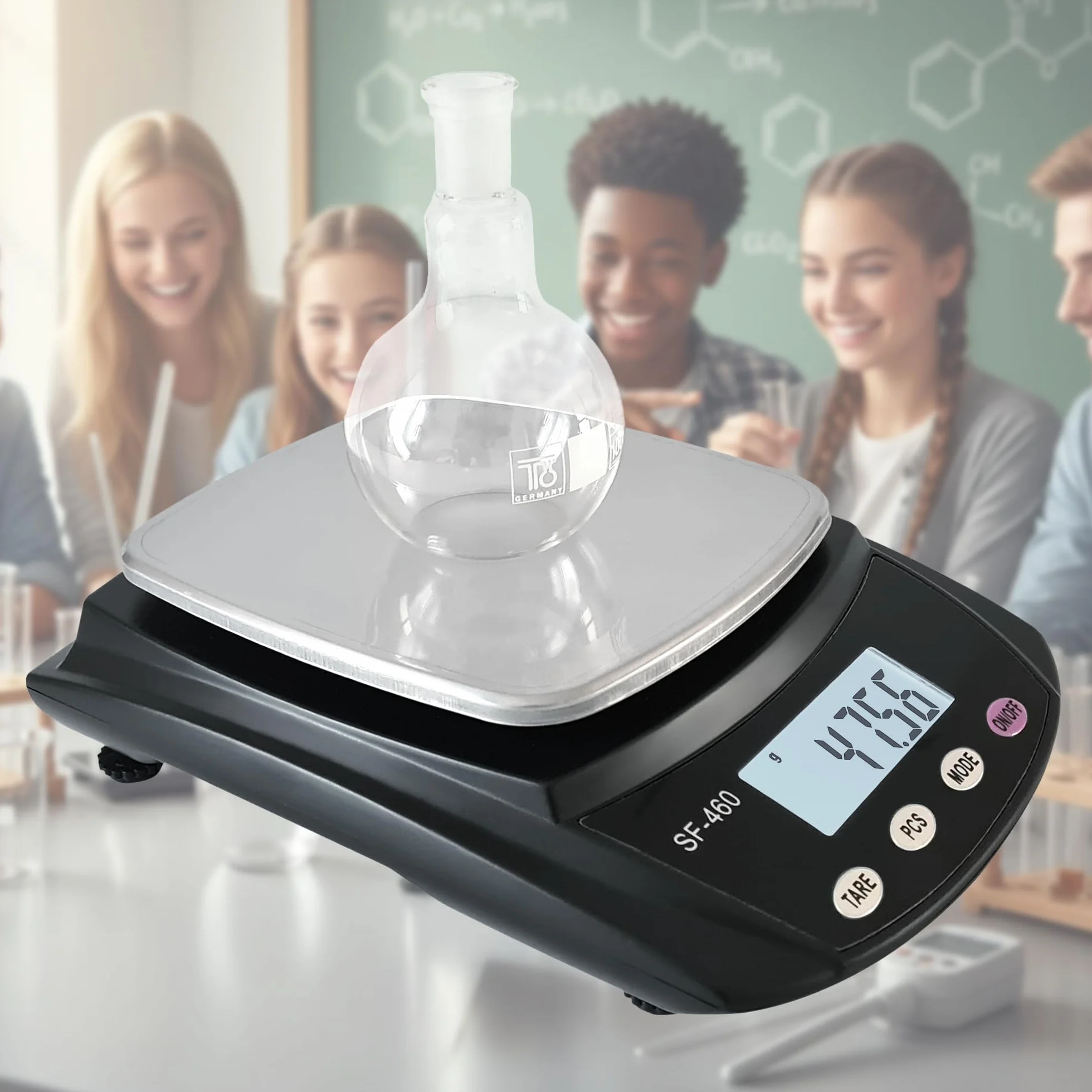 Cyfrowa Analityczna Waga 600g x 0,01g z Wyświetlaczem LCD do Laboratoriów