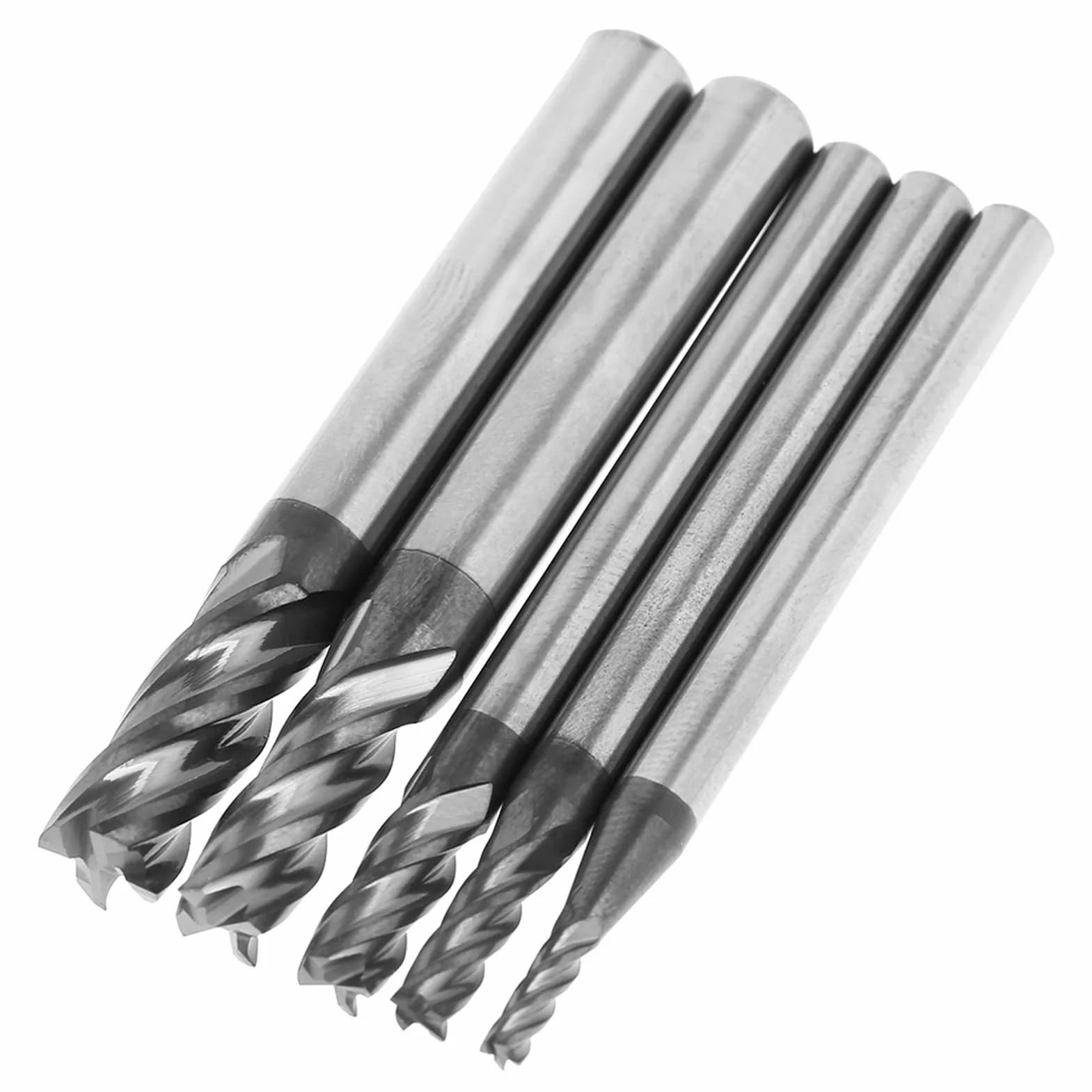 5 sztuk narzędzi do cięcia młynka, 4 frezy Proxxon, frezy z twardego metalu 1, frez trzpieniowy czworokątny, frez trzpieniowy, flet, frez z węglika wolframu
