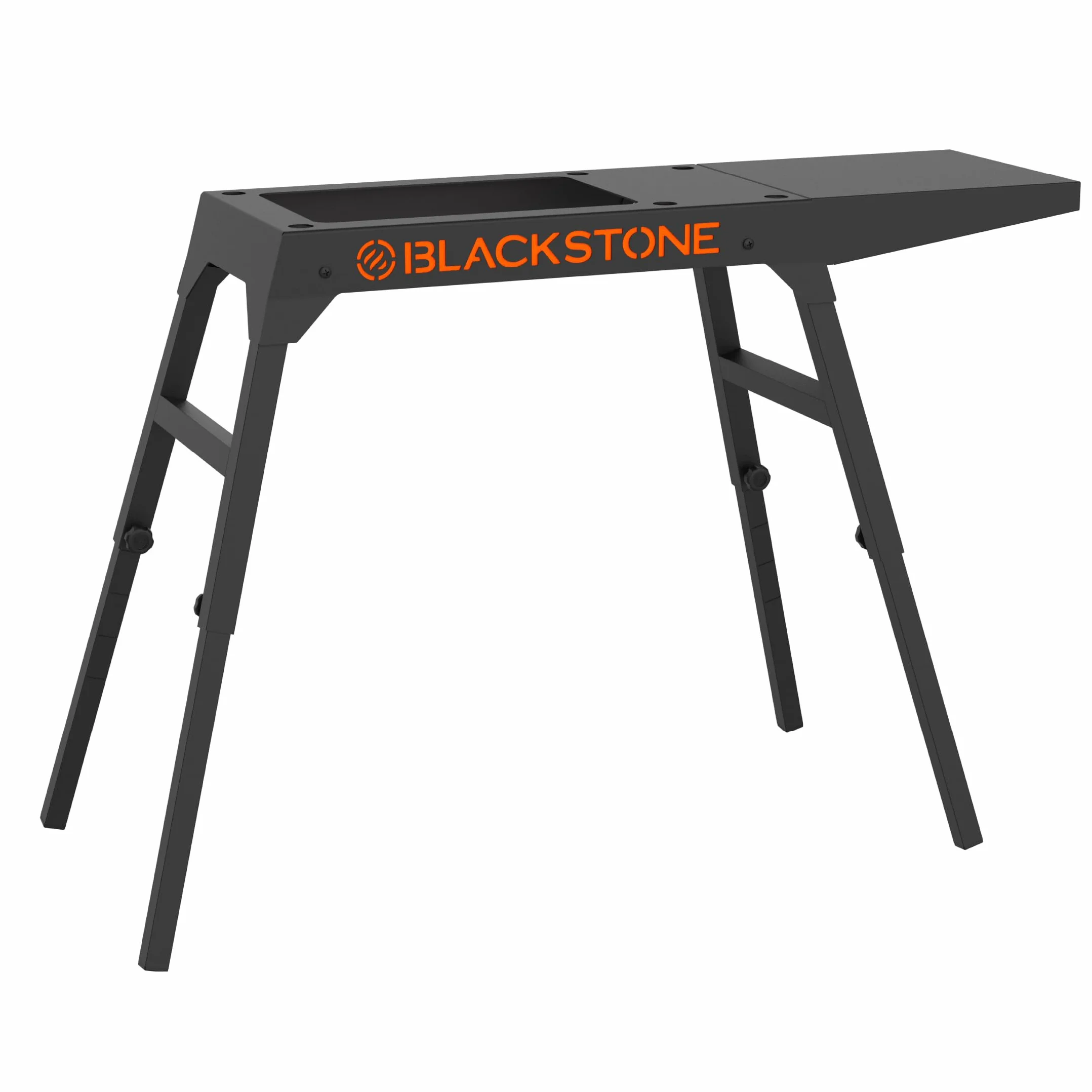 Blackstone 5013 Uniwersalny, metalowy, czarny, rozmiar podstawki na nogi z boczną półką jest dopasowany do siatek stołowych 43 cm lub 56 cm