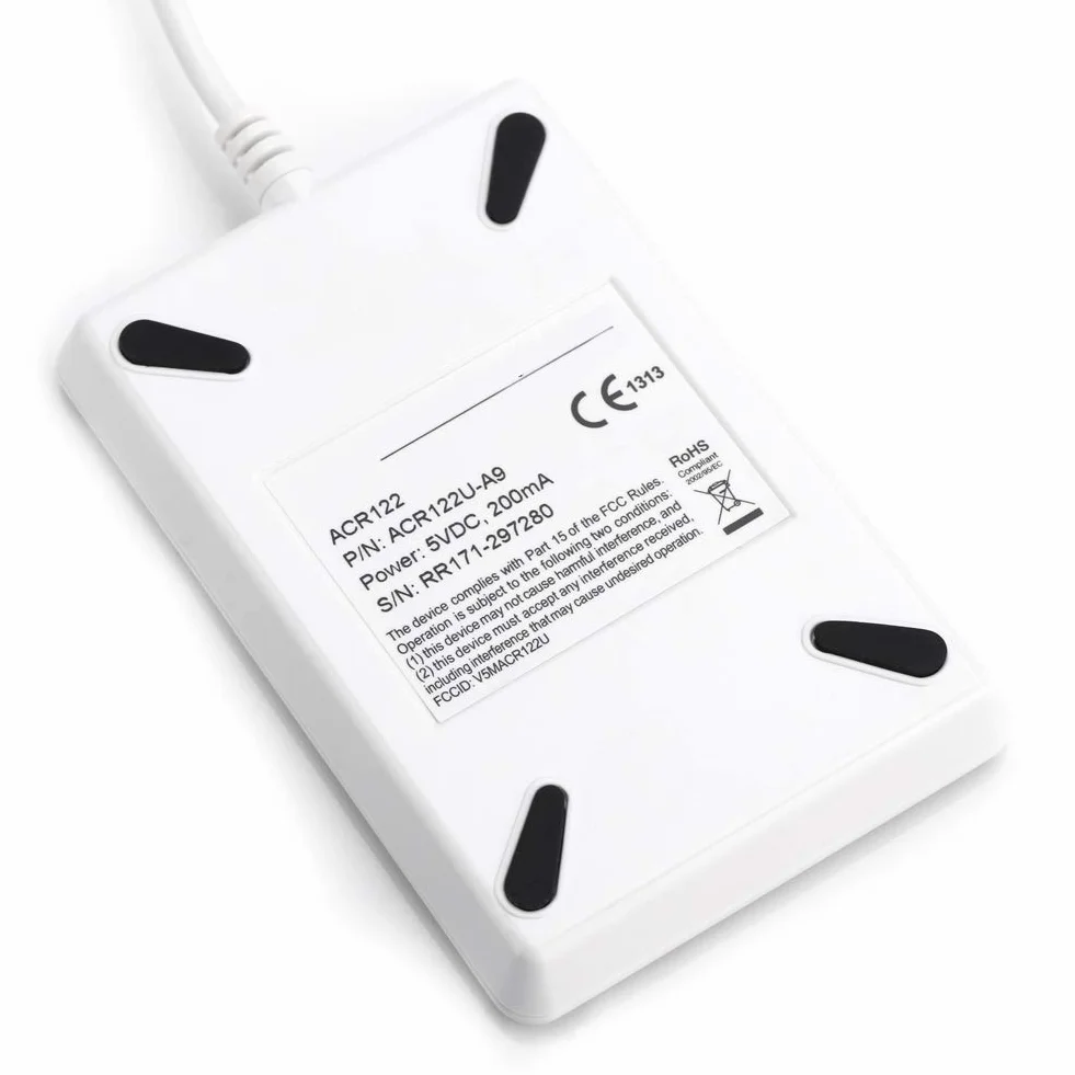 NFC RFID Smart IC Card Reader/Writer ACR122U ISO 14443A / B + Darmowe oprogramowanie w białym SDK 5xMifare IC
