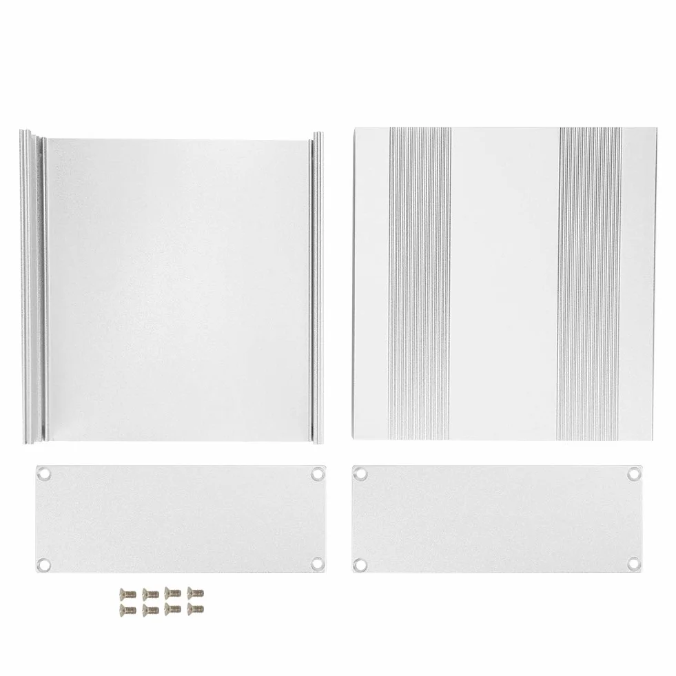 Aluminiowe Pudełko Projektowe Matowy Srebrny Typ Podziału Obudowa Elektroniczna Shell 54x145x150mm Profesjonalne Akcesoria do Użytku