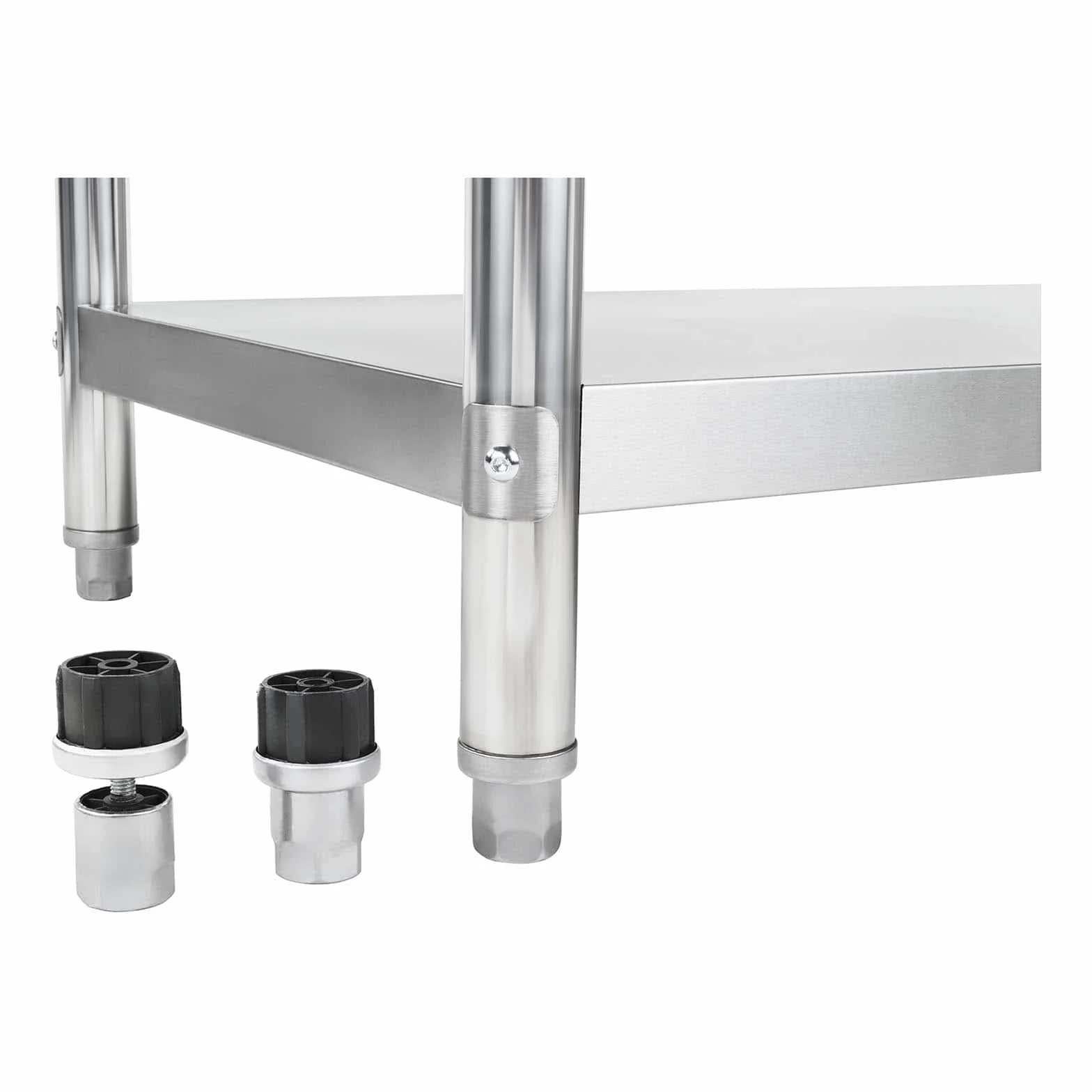 Royal Catering RCAT-100/60-N stół roboczy ze stali nierdzewnej 100 x 60 cm z regulacją wysokości