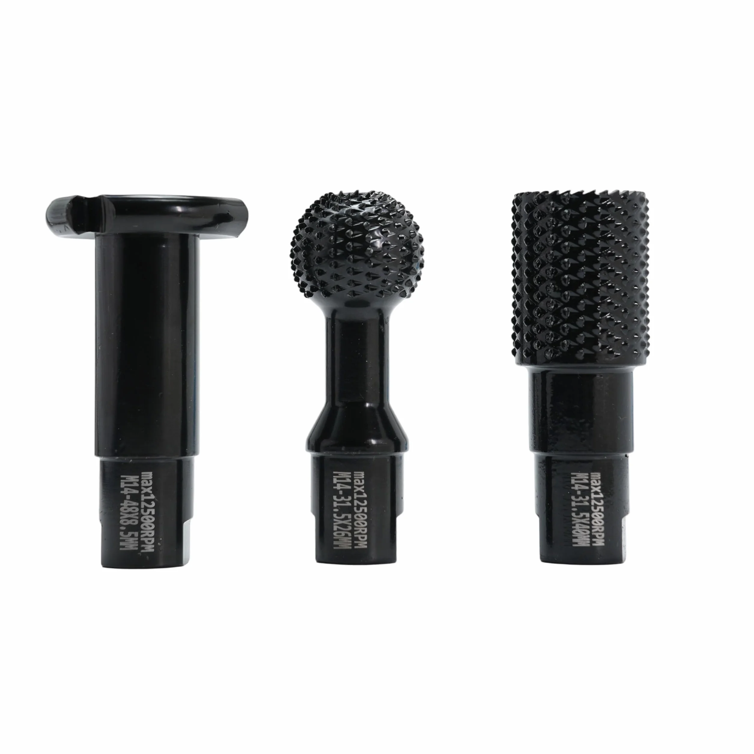 Zestaw frezów do rzeźbienia w drewnie M14 3-częściowy 115/125 mm czarny