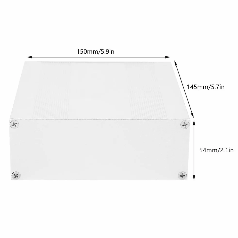 Aluminiowe Pudełko Projektowe Matowy Srebrny Typ Podziału Obudowa Elektroniczna Shell 54x145x150mm Profesjonalne Akcesoria do Użytku