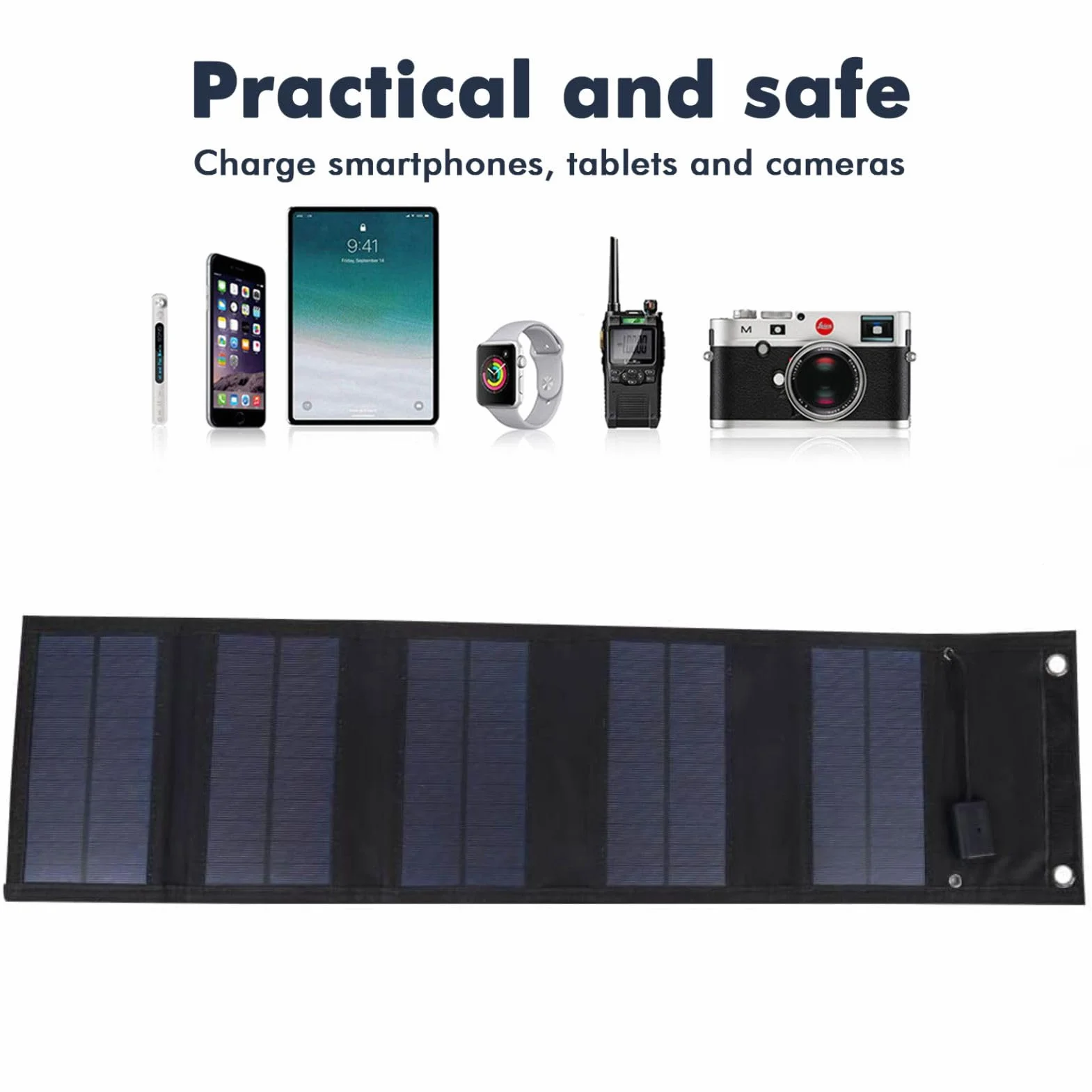 Składany panel słoneczny 20 W 5 V USB ładowarka solarna do telefonu na kemping