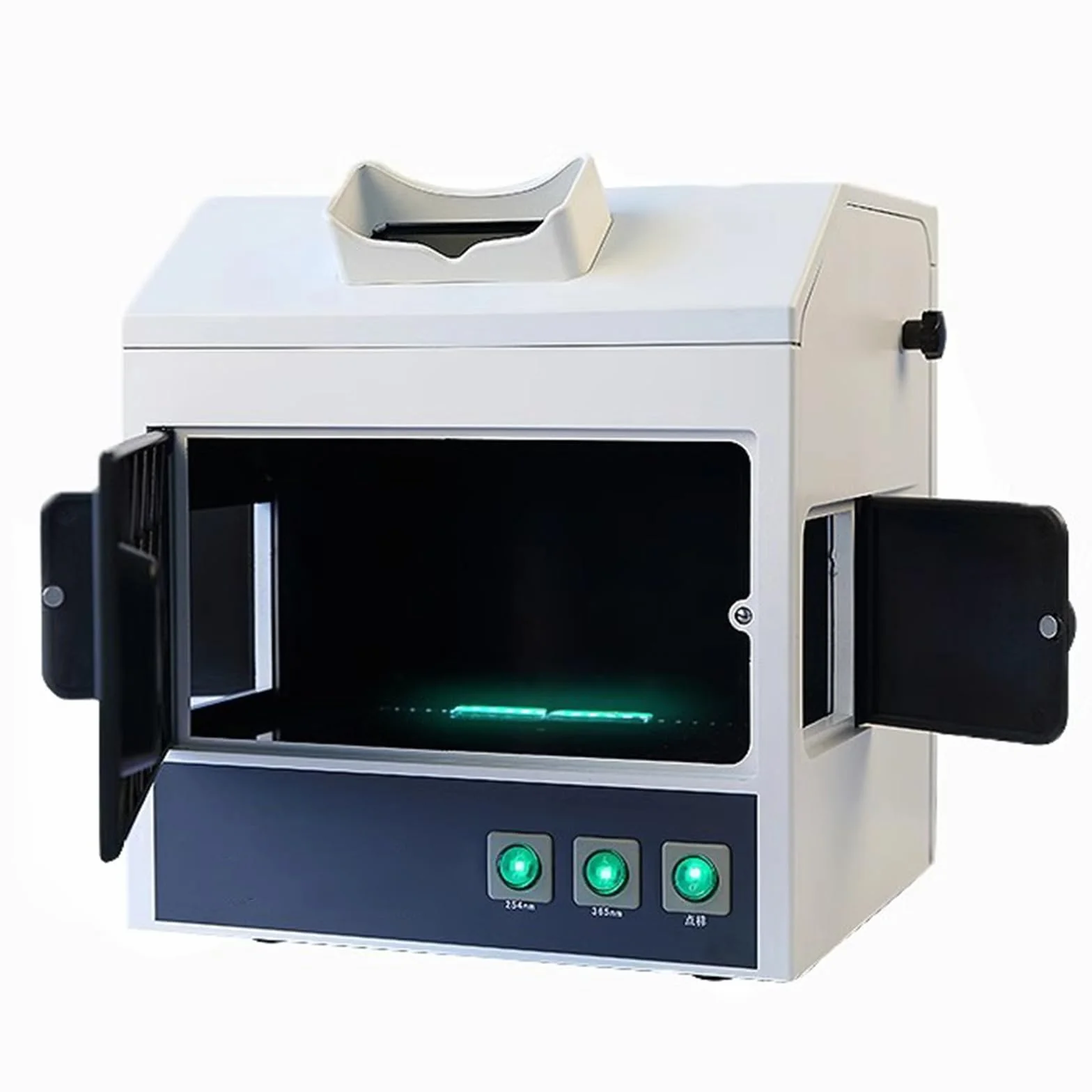 UV Analyzer szafka na lampę UV laboratoryjny detektor fluorescencji długość fali 254 Nm/365 NM z oknem obserwacyjnym
