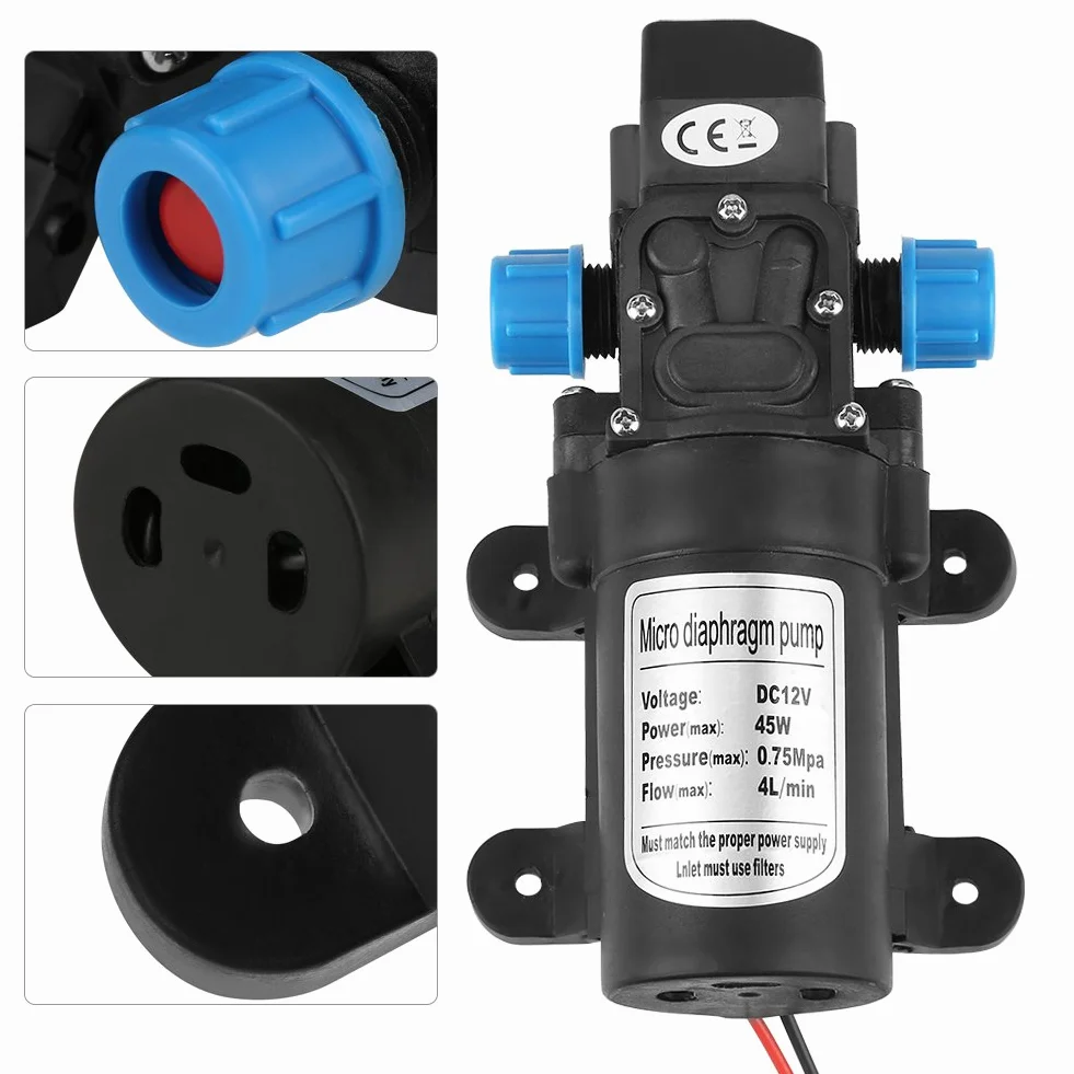 Przenośna Pompa Membranowa Samozasysająca 45W 12V DC