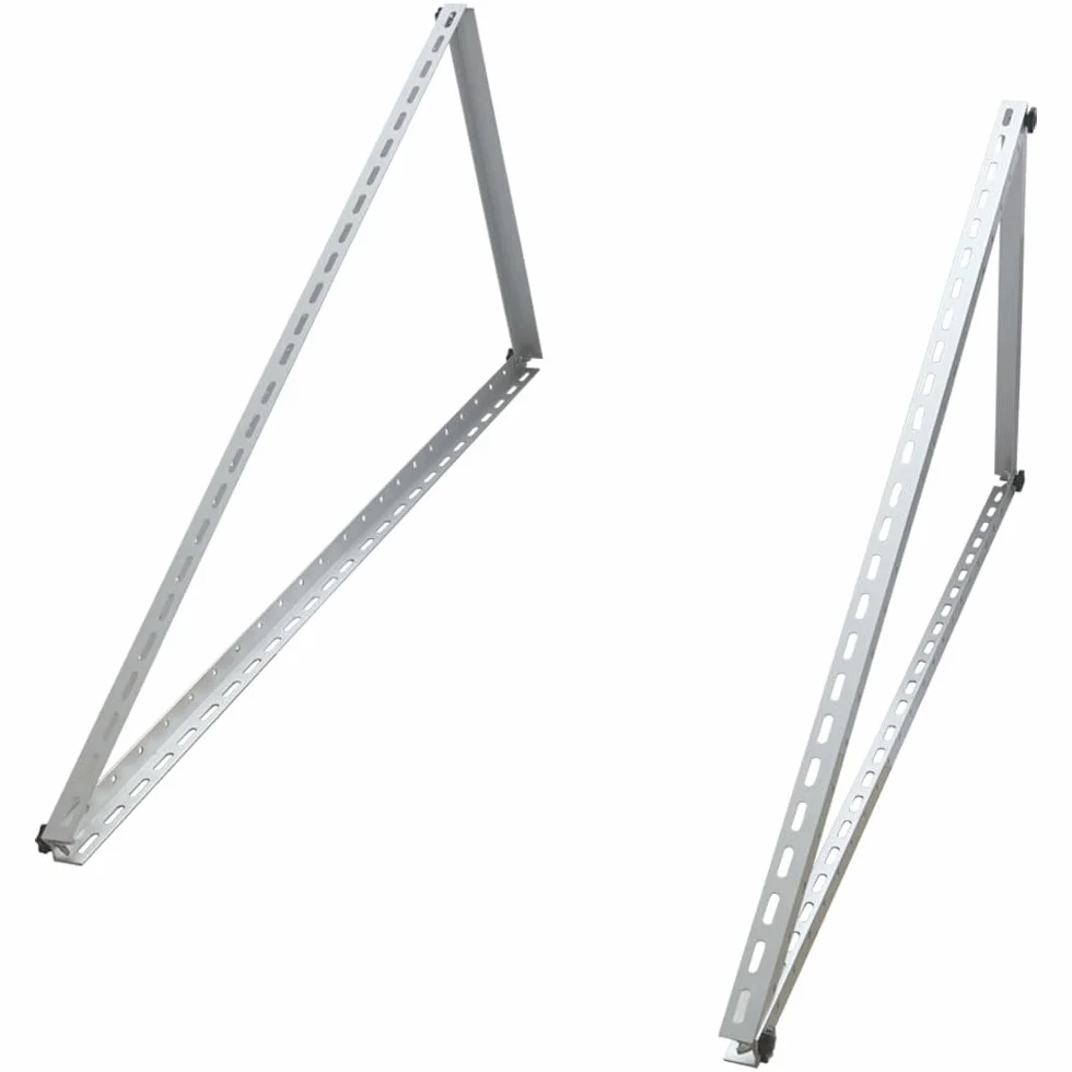 Uchwyt na panel słoneczny aluminium do 118 cm płaski dach PV regulacja 0-90° zestaw