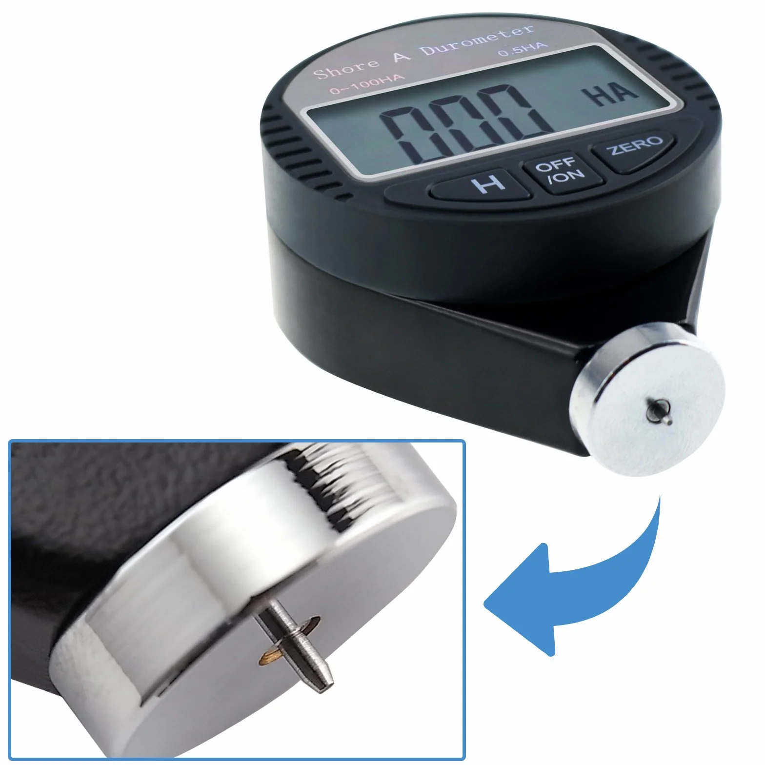 TEKCOPLUS Cyfrowy Miernik Twardości Shore A Gumowy Durometr Tester 0~100HA