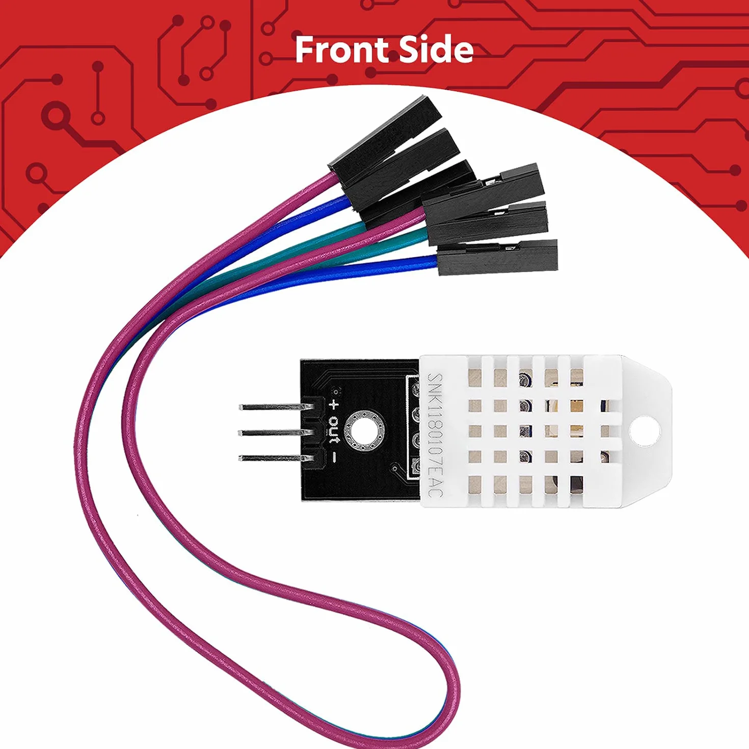 AZDelivery 3 x DHT22 AM2302 czujnik temperatury i czujnik wilgotności z płytką i kablem kompatybilnym z Arduino i Raspberry Pi wraz z e-book!